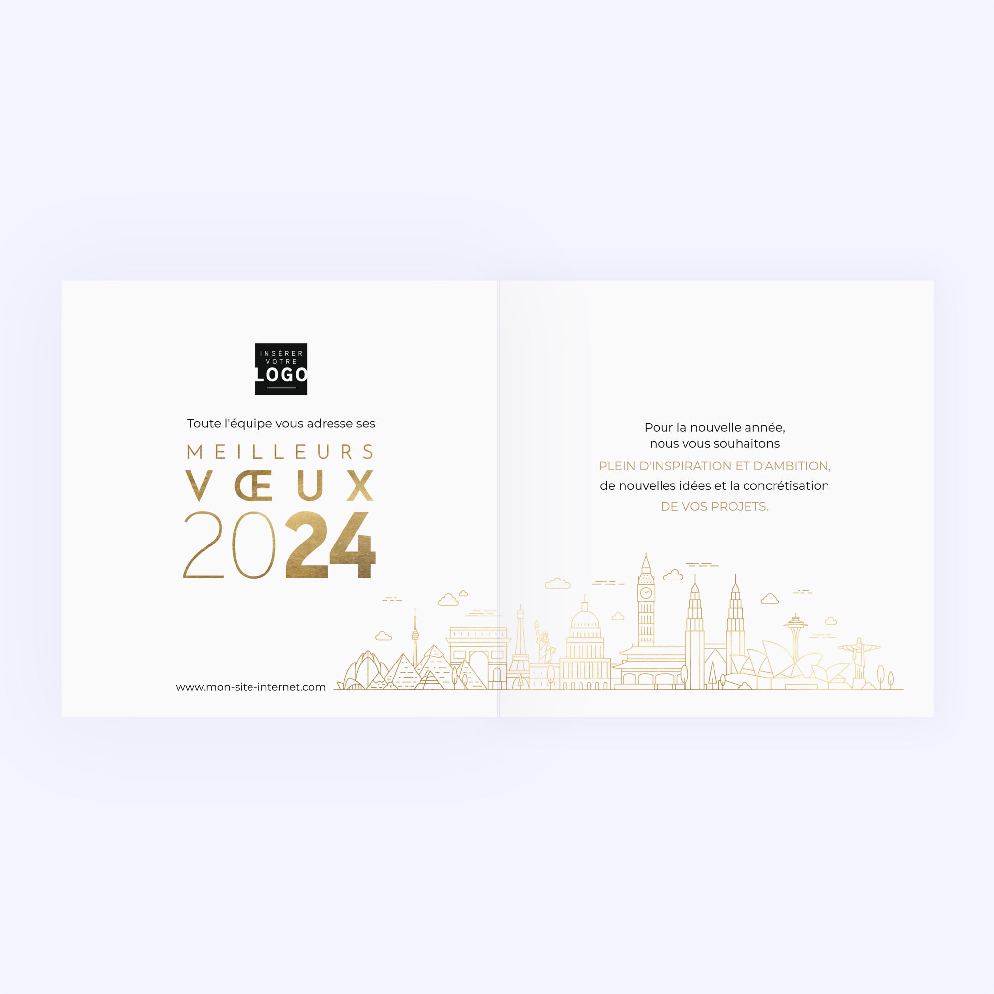 The City | Vœux professionnels • Carte de voeux • Carré double photo N° 2
