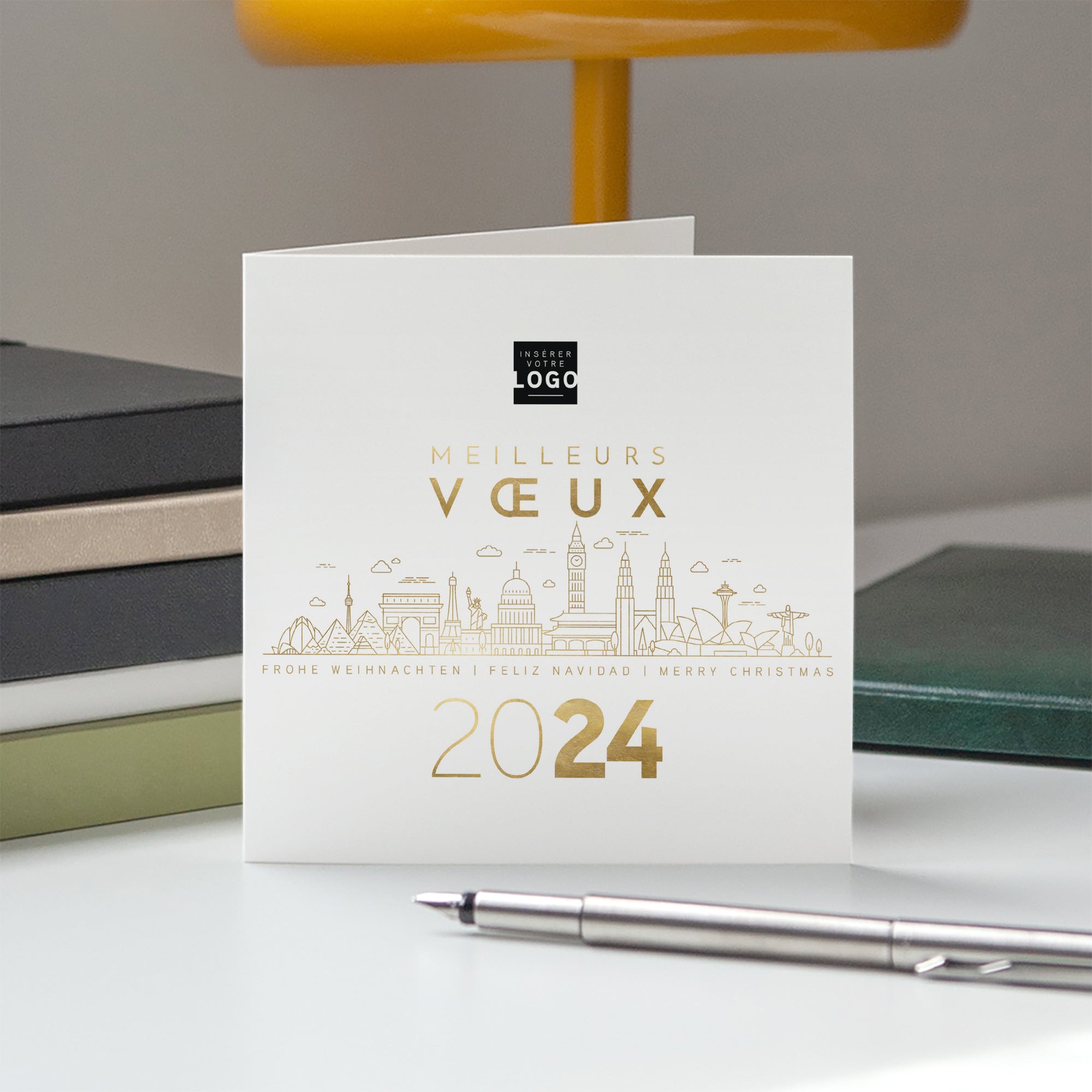 The City | Vœux professionnels • Carte de voeux • Carré double photo N° 5
