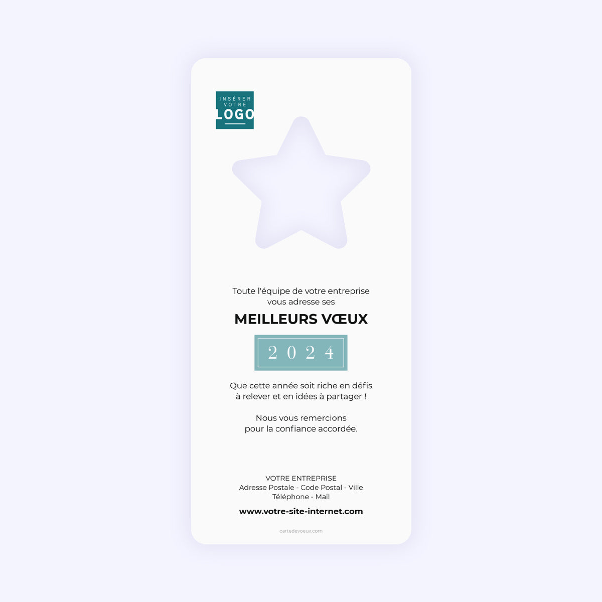 Succès d'Equipe | Vœux professionnels • Carte de voeux • Vertical étoile photo N° 2