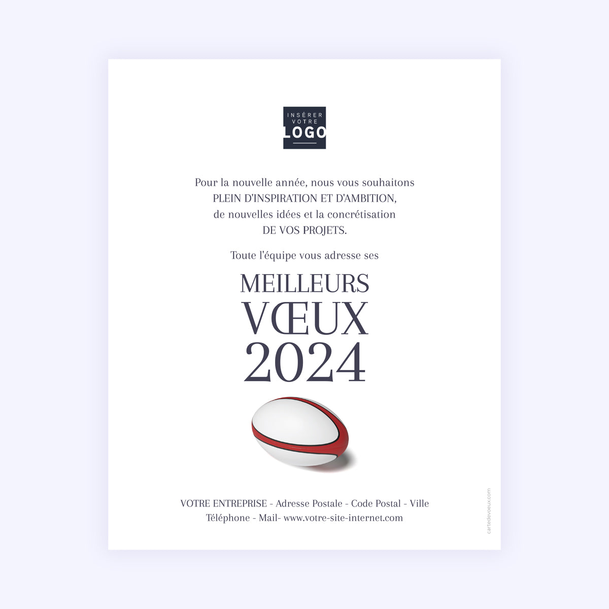 Rugby | Vœux professionnels • Carte virtuelle photo N° 1