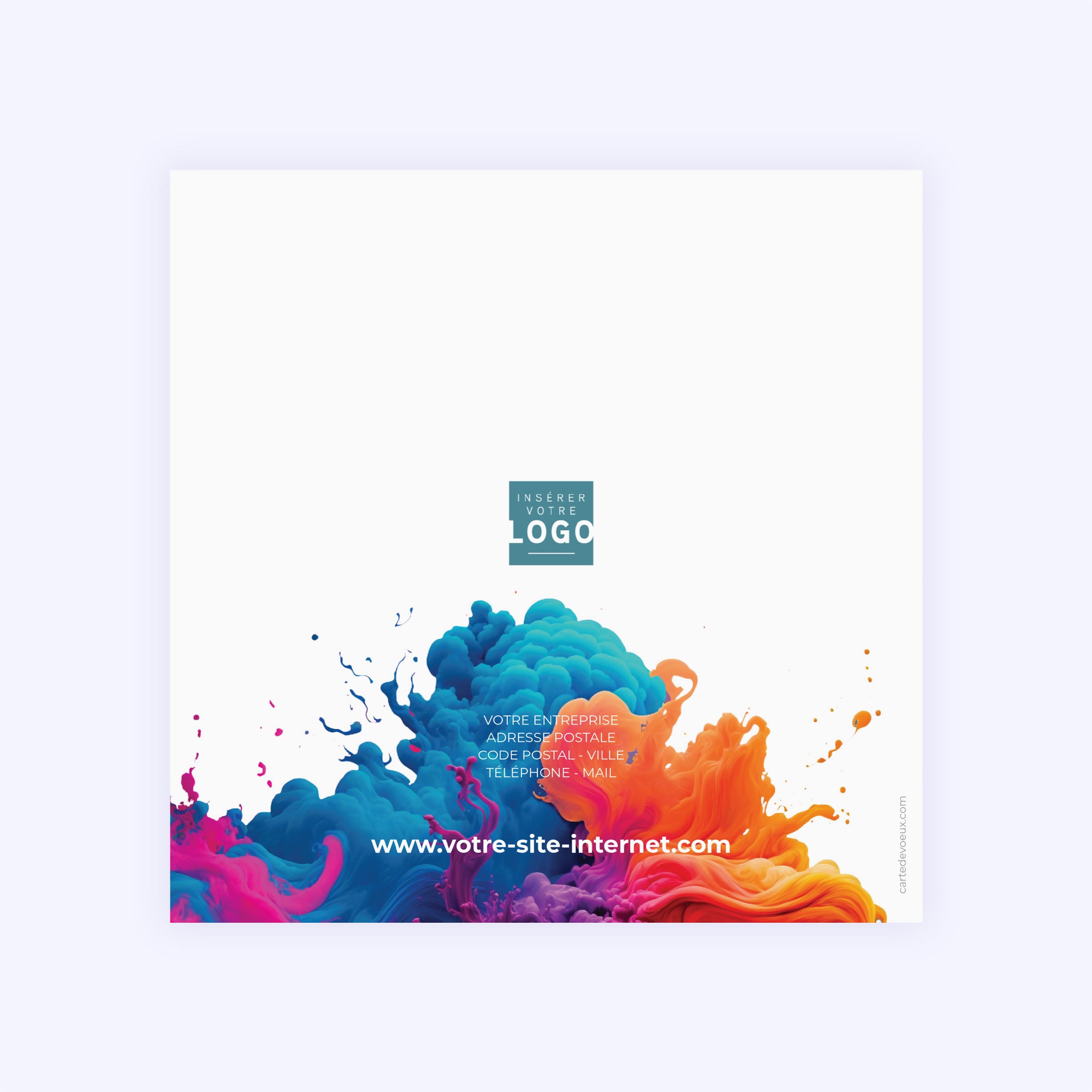 Fancy Colors | Vœux professionnels • Carte de voeux • Carré double photo N° 3