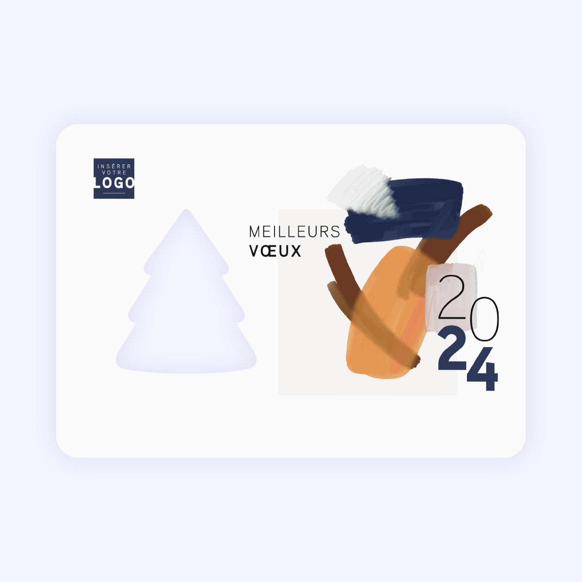 Chroma | Vœux professionnels • Carte de voeux • Horizontal sapin photo N° 1