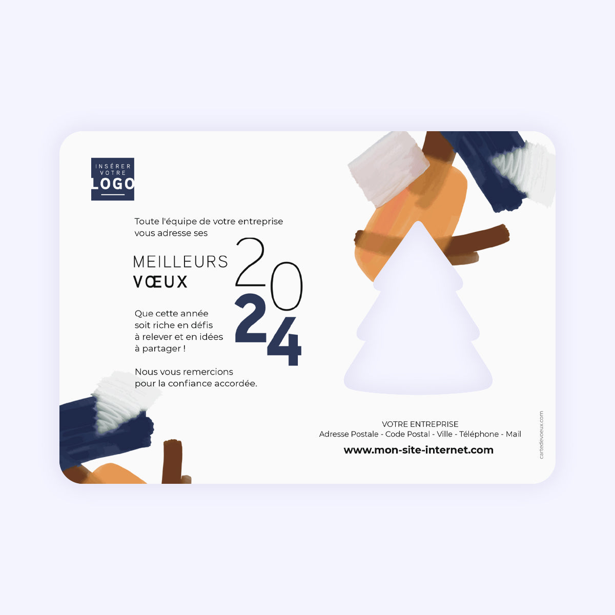 Chroma | Vœux professionnels • Carte de voeux • Horizontal sapin photo N° 2