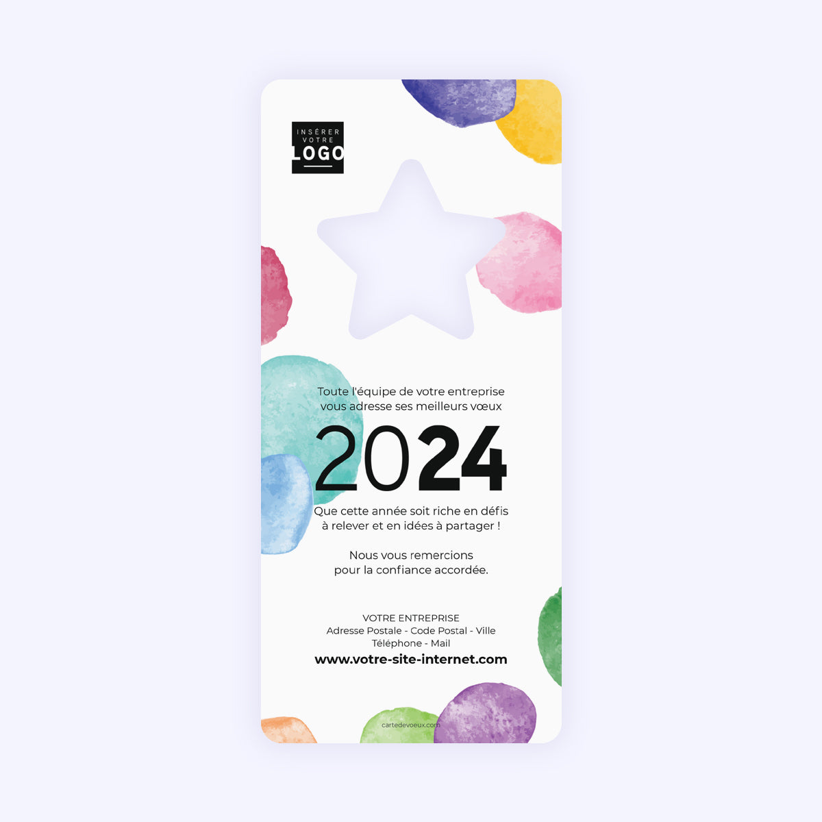 Arbre à soie | Vœux professionnels • Carte de voeux • Vertical étoile photo N° 2