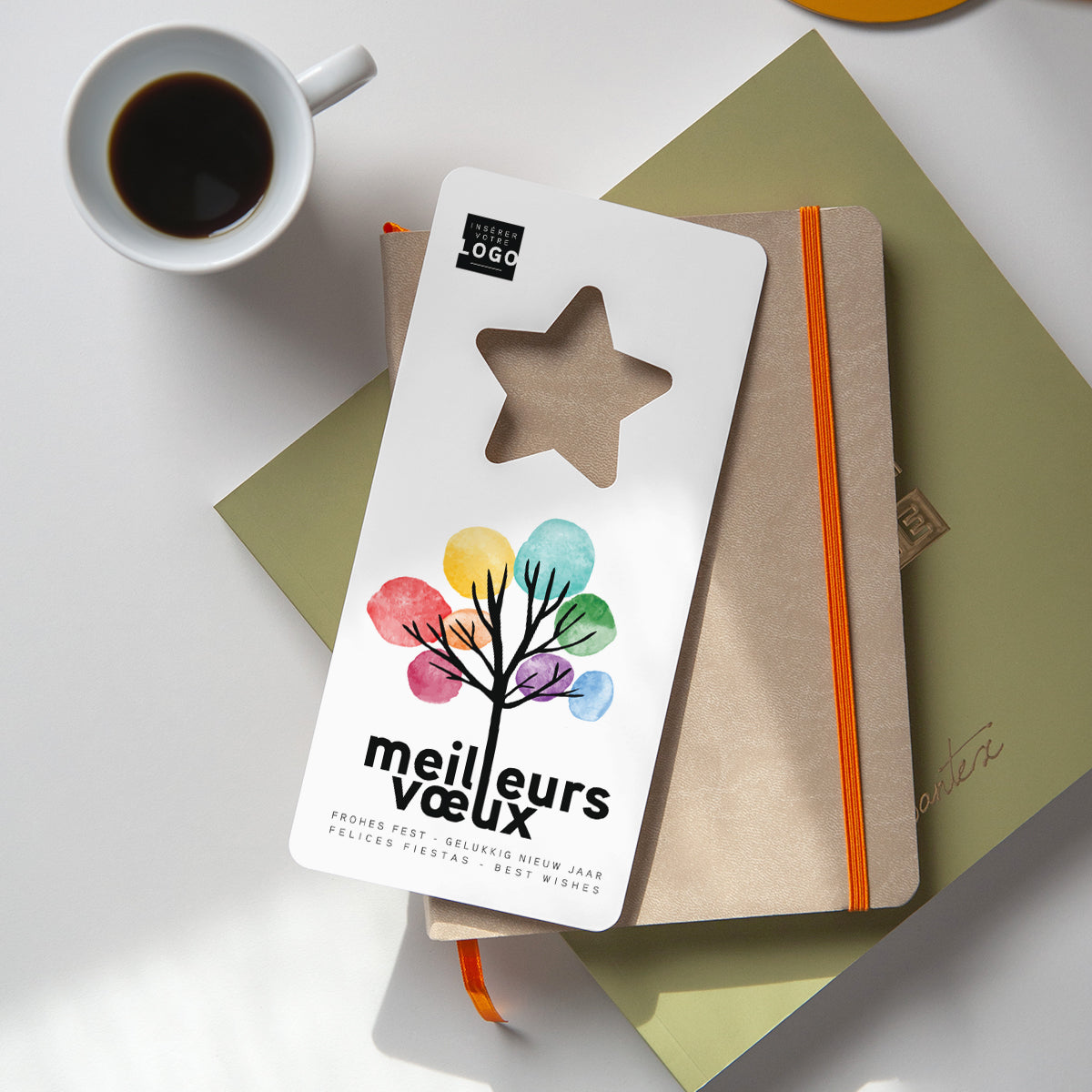 Arbre à soie | Vœux professionnels • Carte de voeux • Vertical étoile photo N° 4