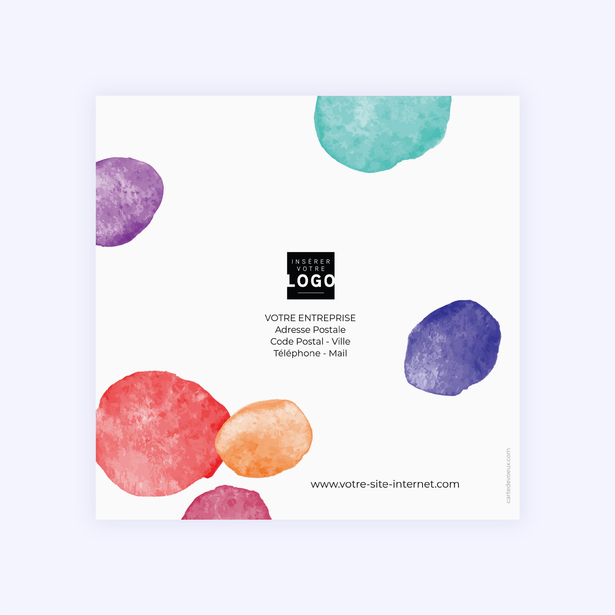 Arbre à soie | Vœux professionnels • Carte de voeux • Carré double photo N° 3