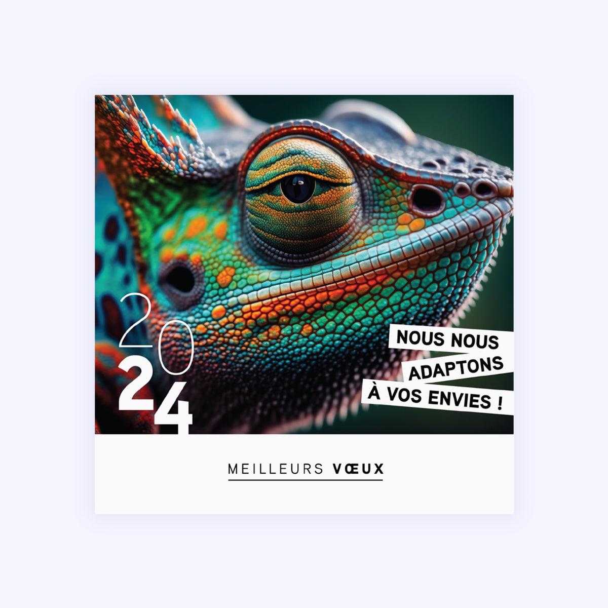 Caméléon | Vœux professionnels • Carte de voeux photo N° 1