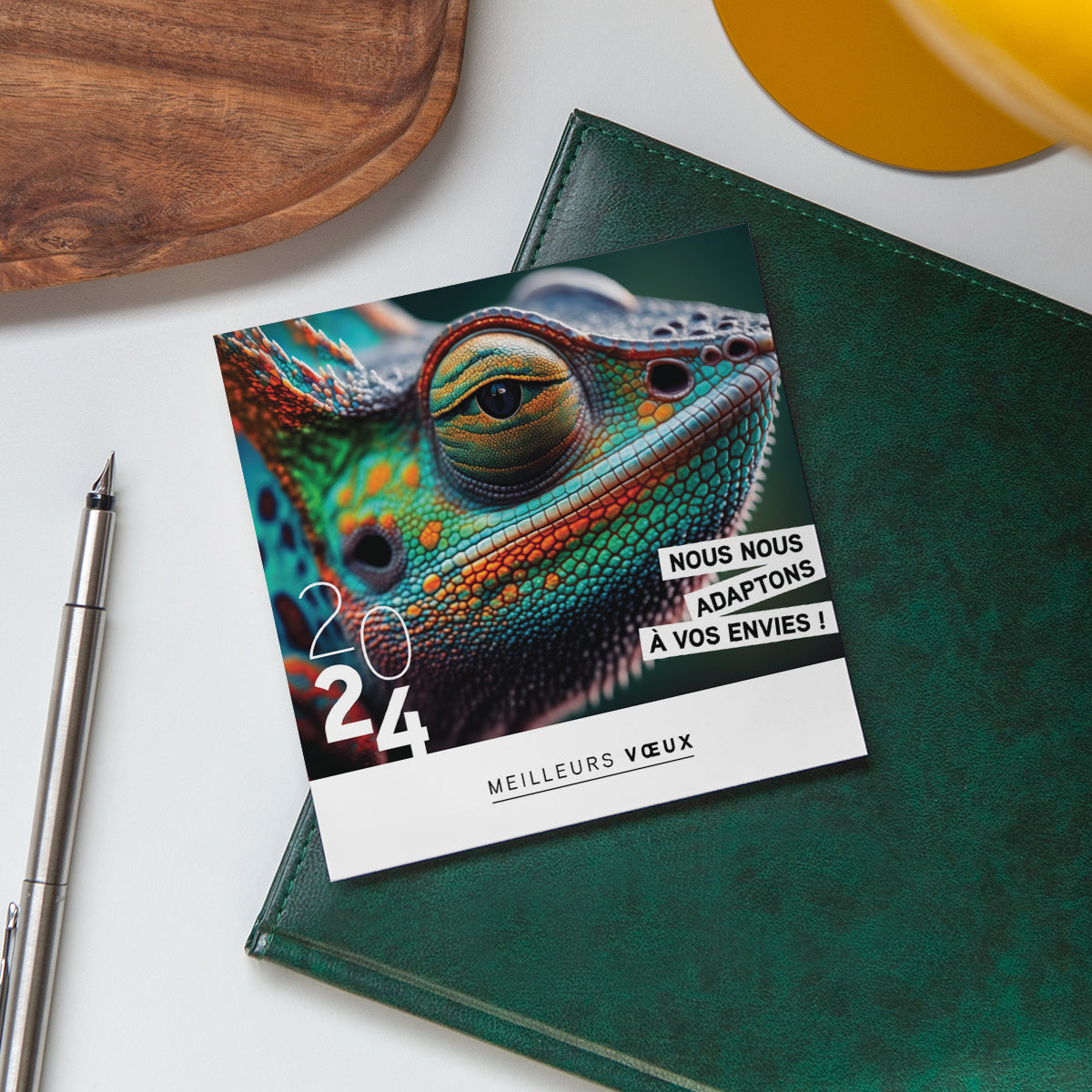 Caméléon | Vœux professionnels • Carte de voeux photo N° 4