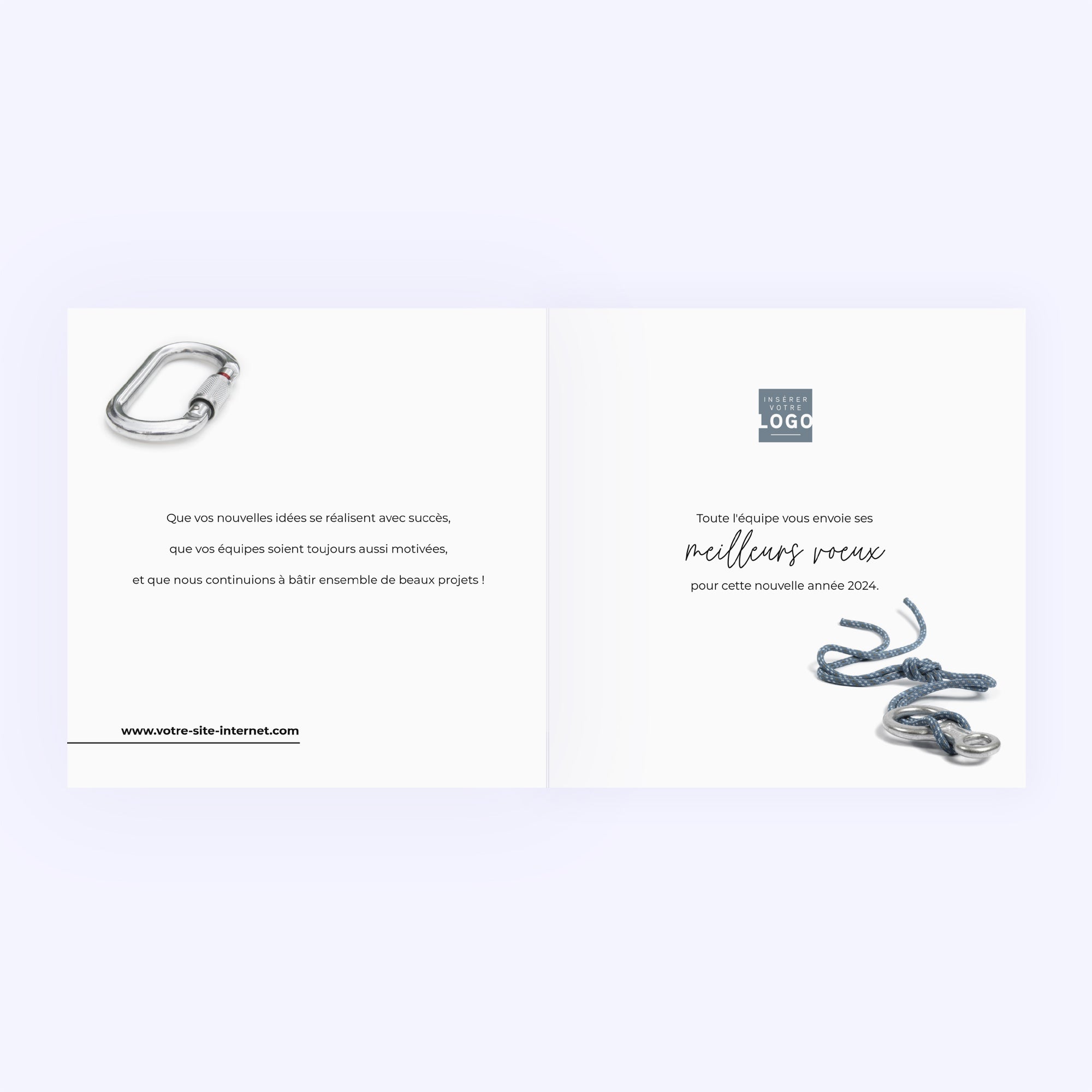 Relevons les Défis | Vœux professionnels • Carte de voeux • Carré double photo N° 2
