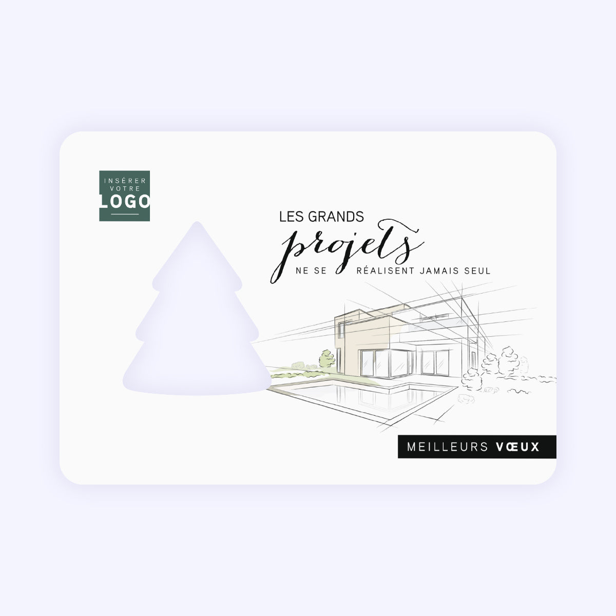 Grands Projets | Vœux professionnels • Carte de voeux • Horizontal sapin photo N° 1
