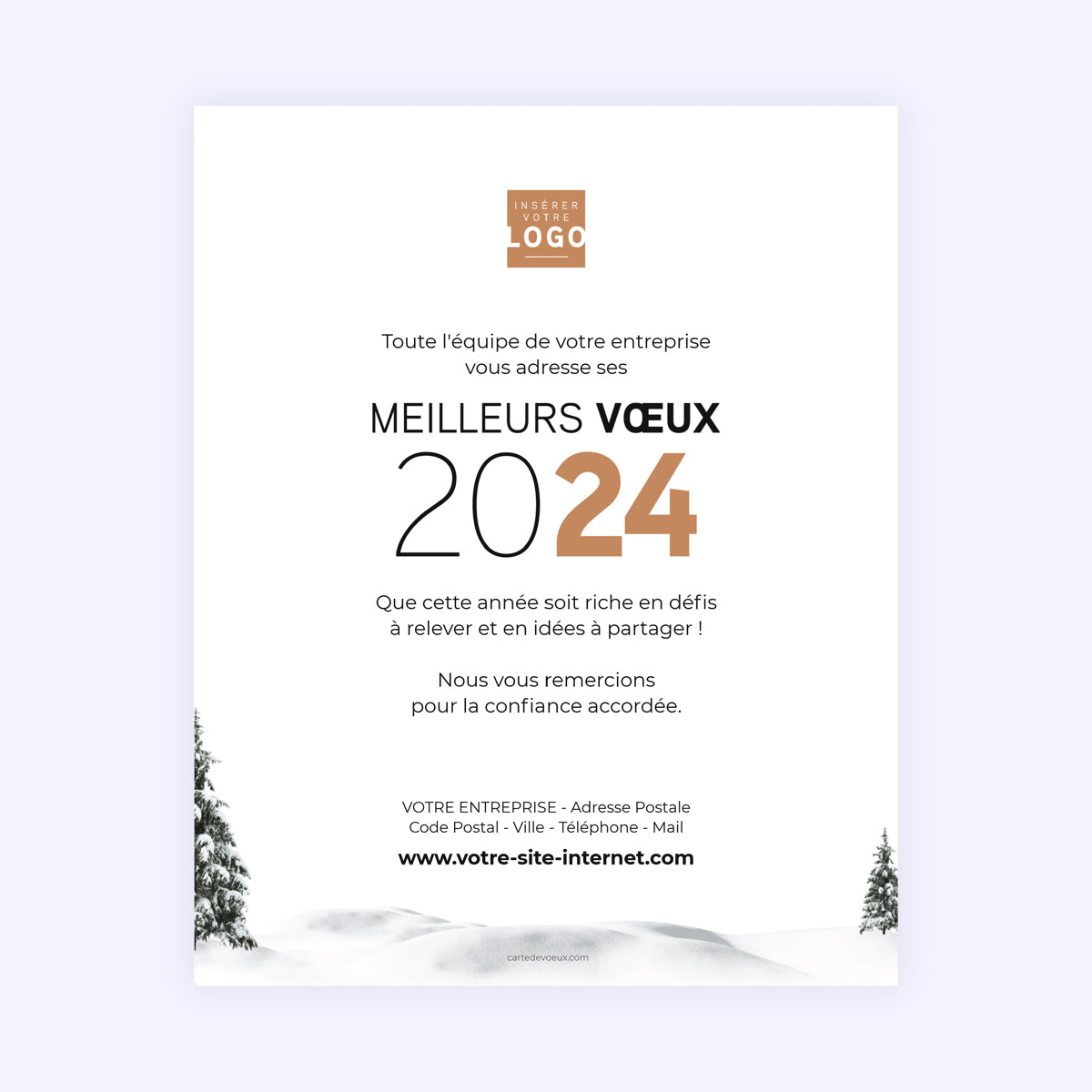 Snow | Vœux professionnels • Carte virtuelle photo N° 1