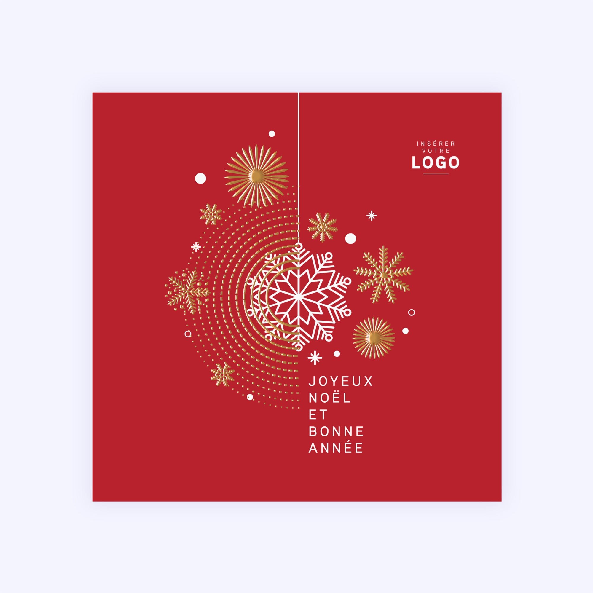 Merry Christmas V | Vœux professionnels • Carte de voeux dorure • Carré photo N° 1