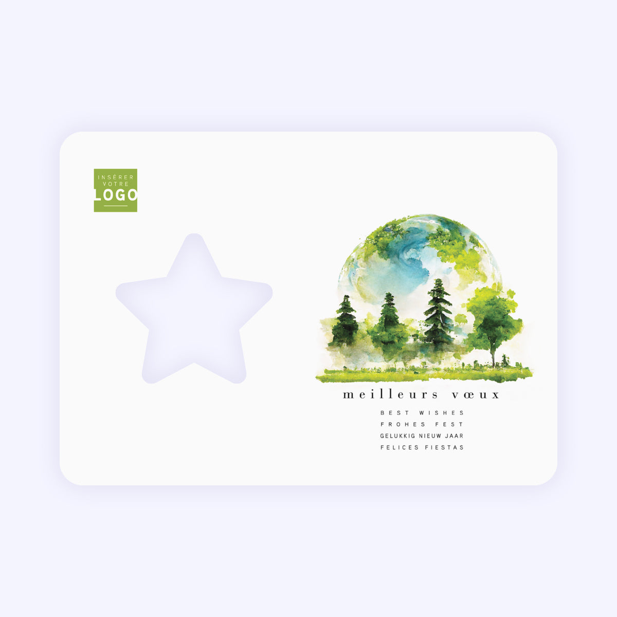 Natural Harmony | Vœux professionnels • Carte de voeux • Horizontal étoile photo N° 1