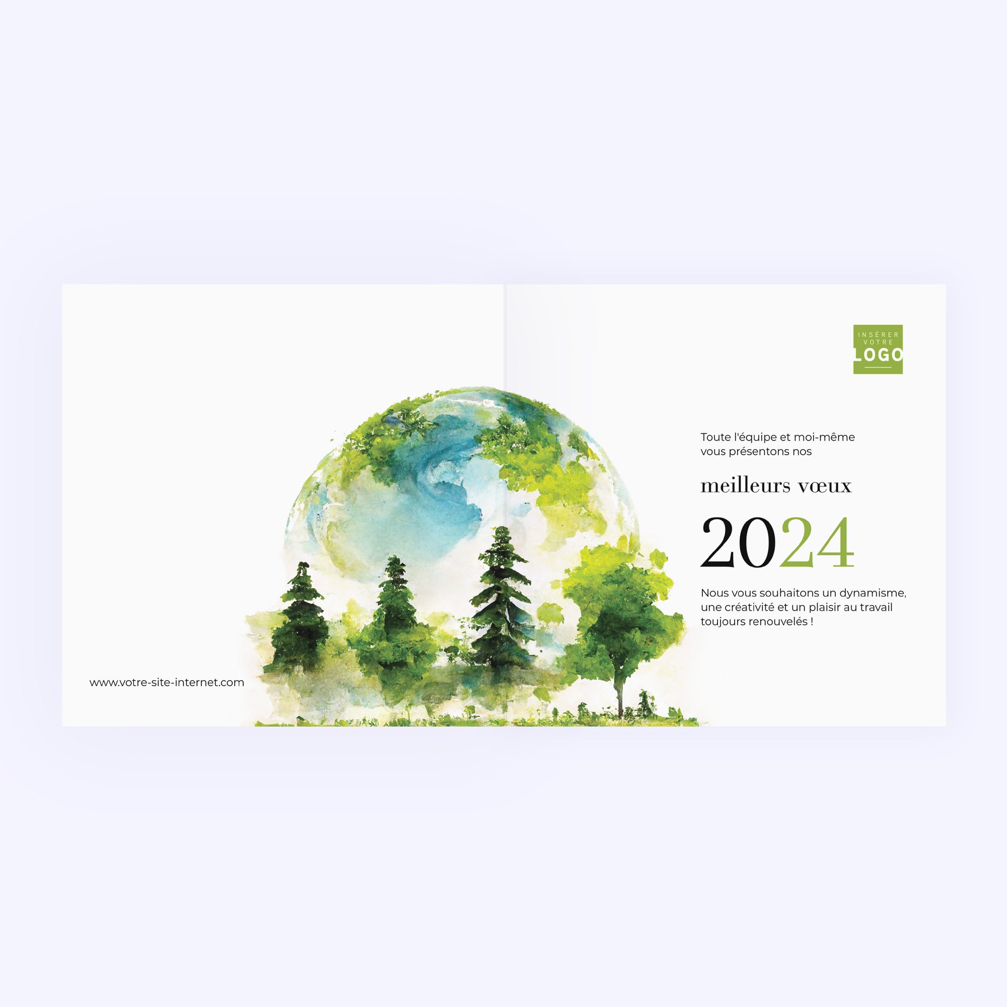 Natural Harmony | Vœux professionnels • Carte de voeux • Carré double photo N° 2