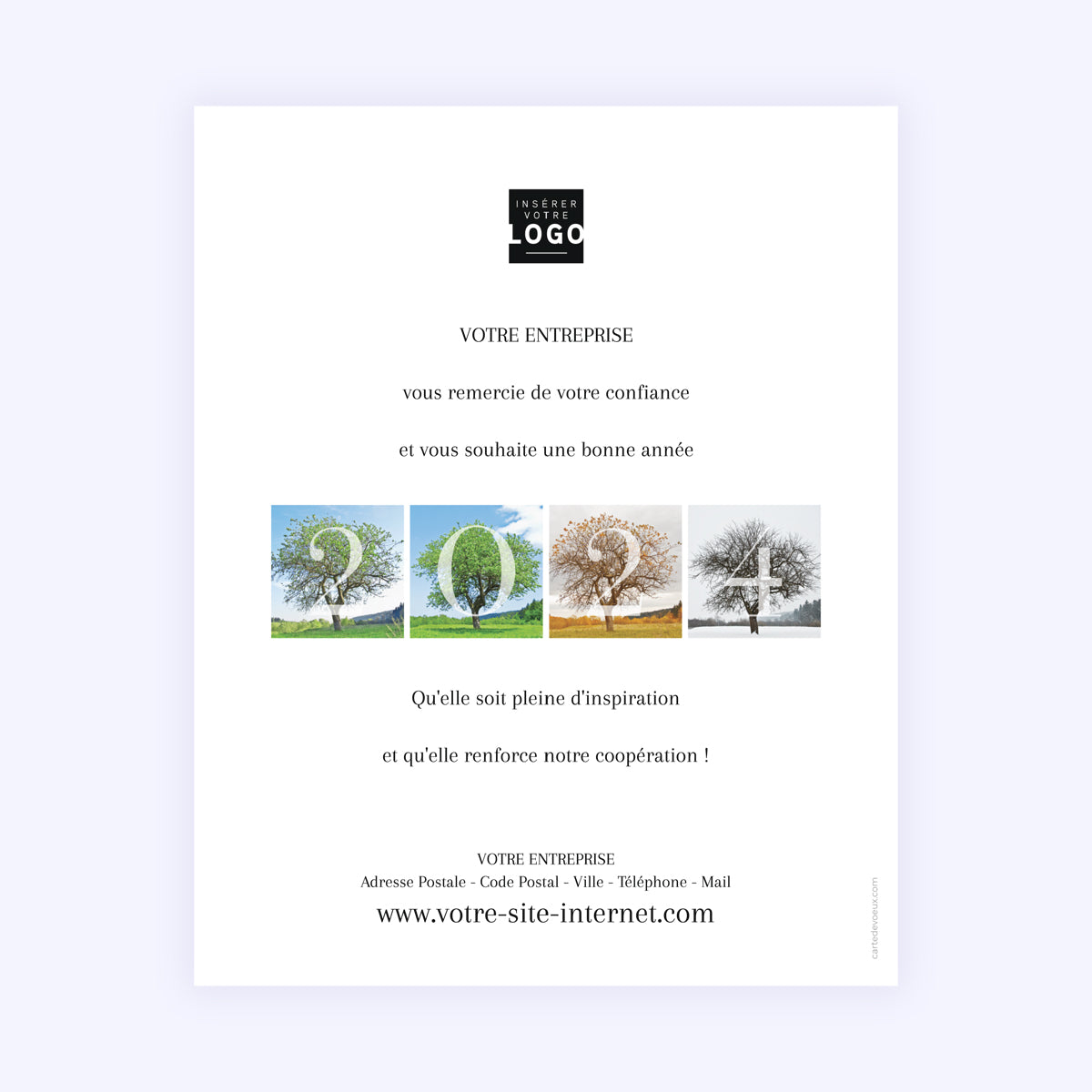 Quatre Saisons | Vœux professionnels • Carte virtuelle • eCard Image photo N° 1