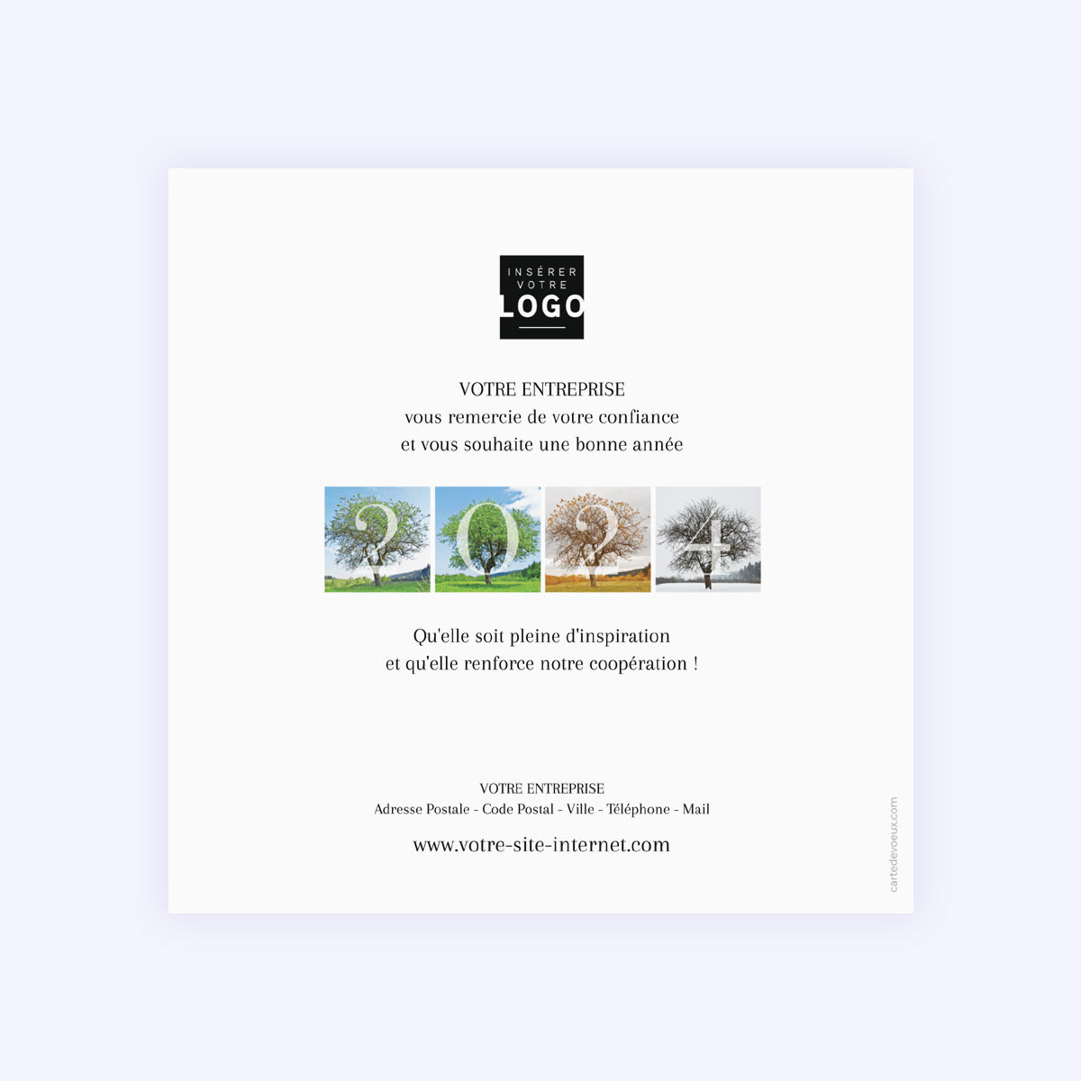 Quatre Saisons | Vœux professionnels • Carte de voeux • Carré photo N° 2