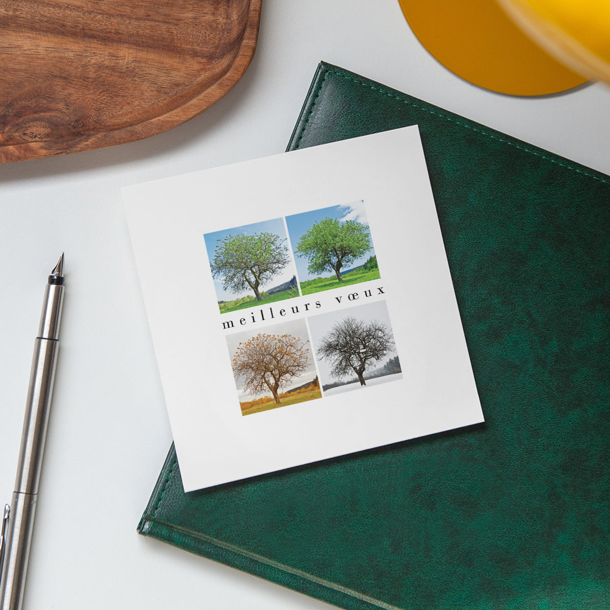Quatre Saisons | Vœux professionnels • Carte de voeux • Carré photo N° 4