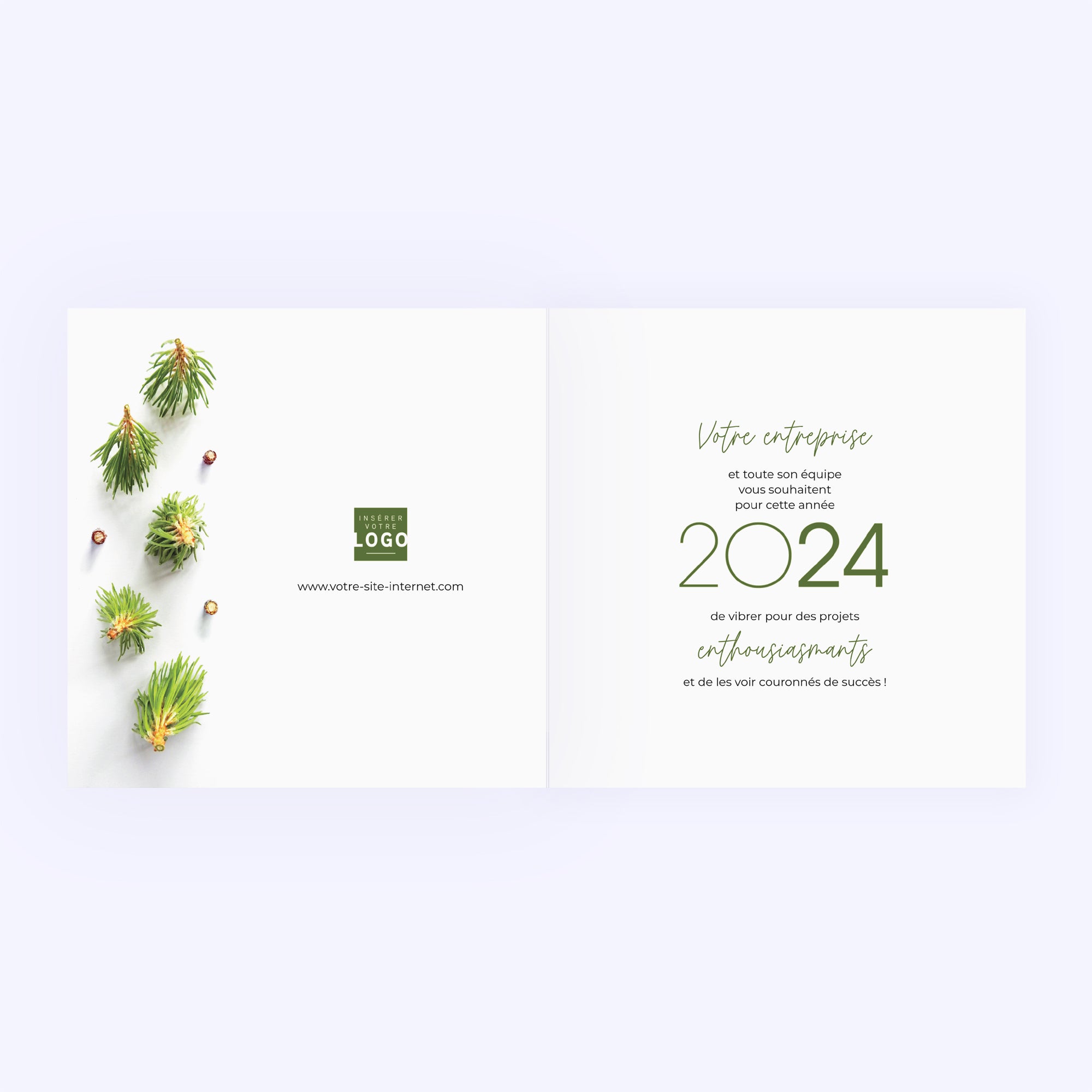 Mini Sapins | Vœux professionnels • Carte de voeux • Carré double photo N° 2