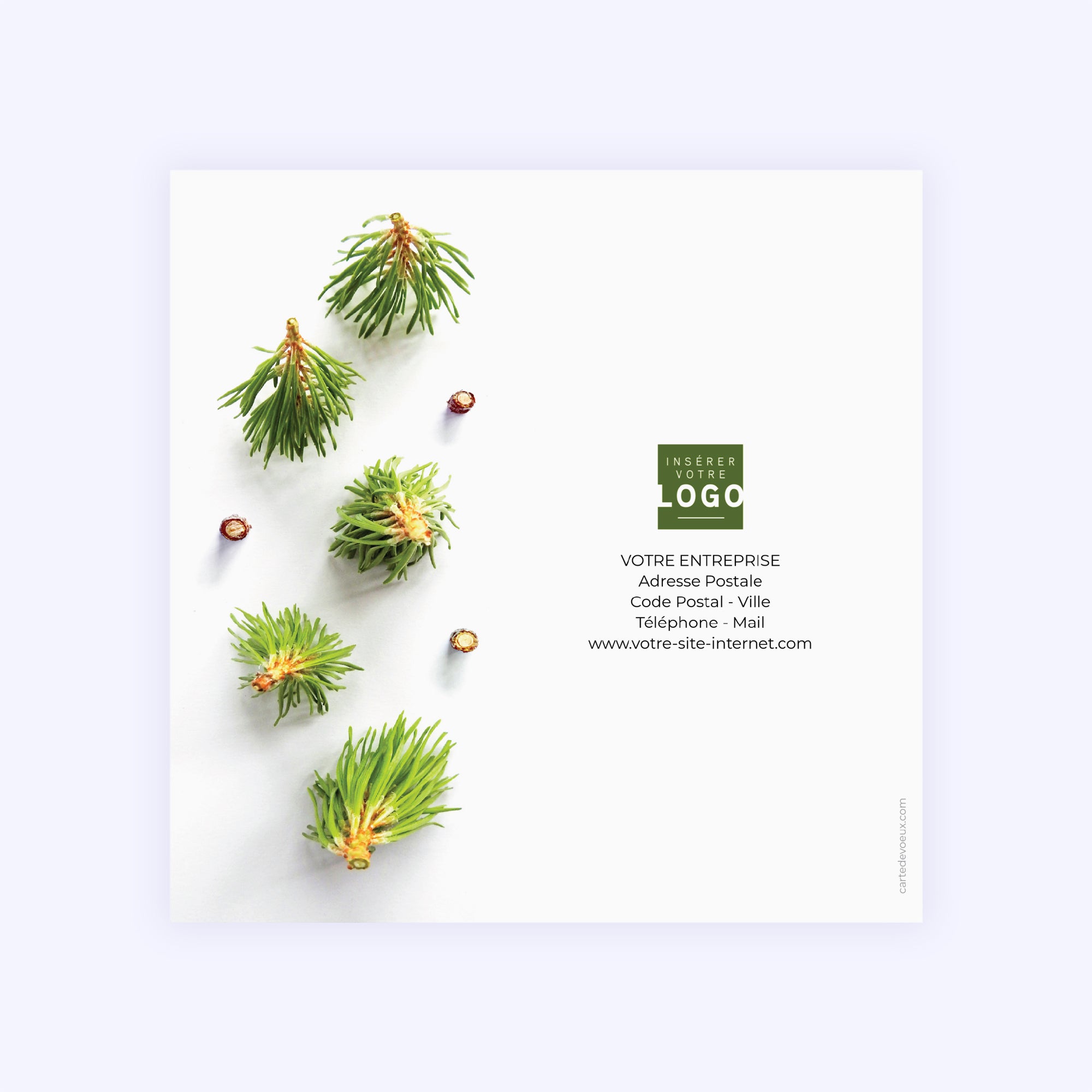 Mini Sapins | Vœux professionnels • Carte de voeux • Carré double photo N° 3