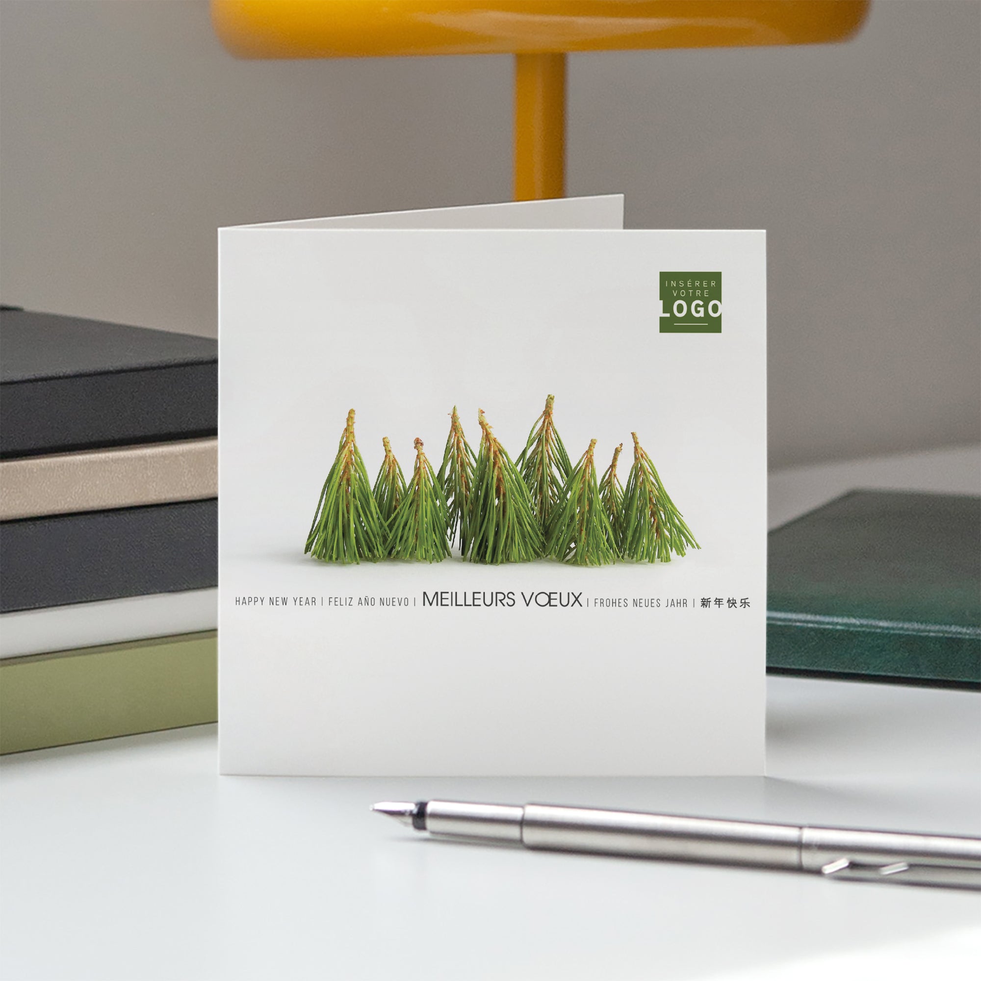 Mini Sapins | Vœux professionnels • Carte de voeux • Carré double photo N° 5