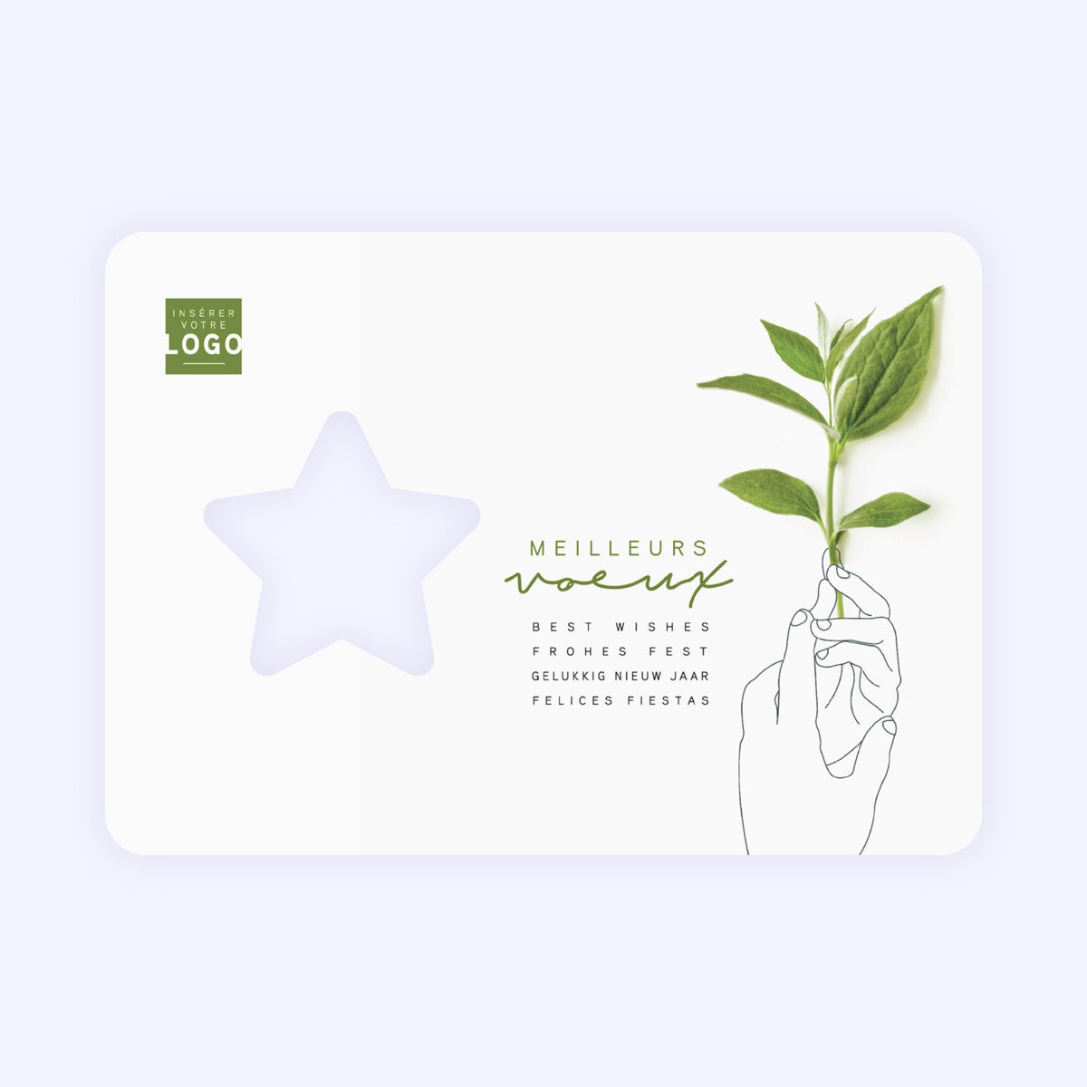 Entre nos Mains | Vœux professionnels • Carte de voeux • Horizontal étoile photo N° 1