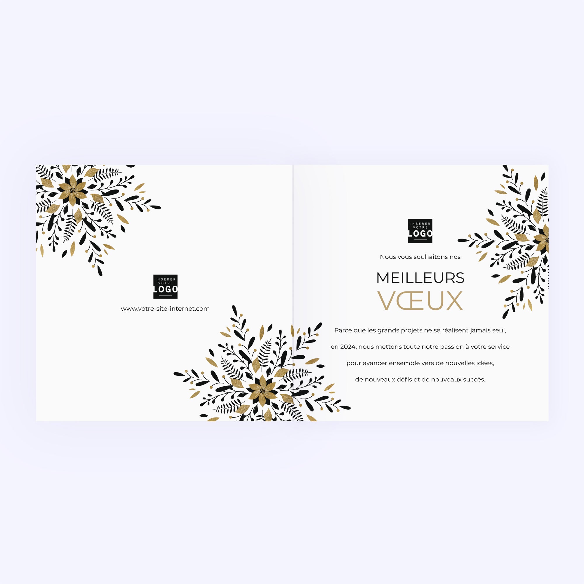 Christmas Flower | Vœux professionnels • Carte de voeux photo N° 2