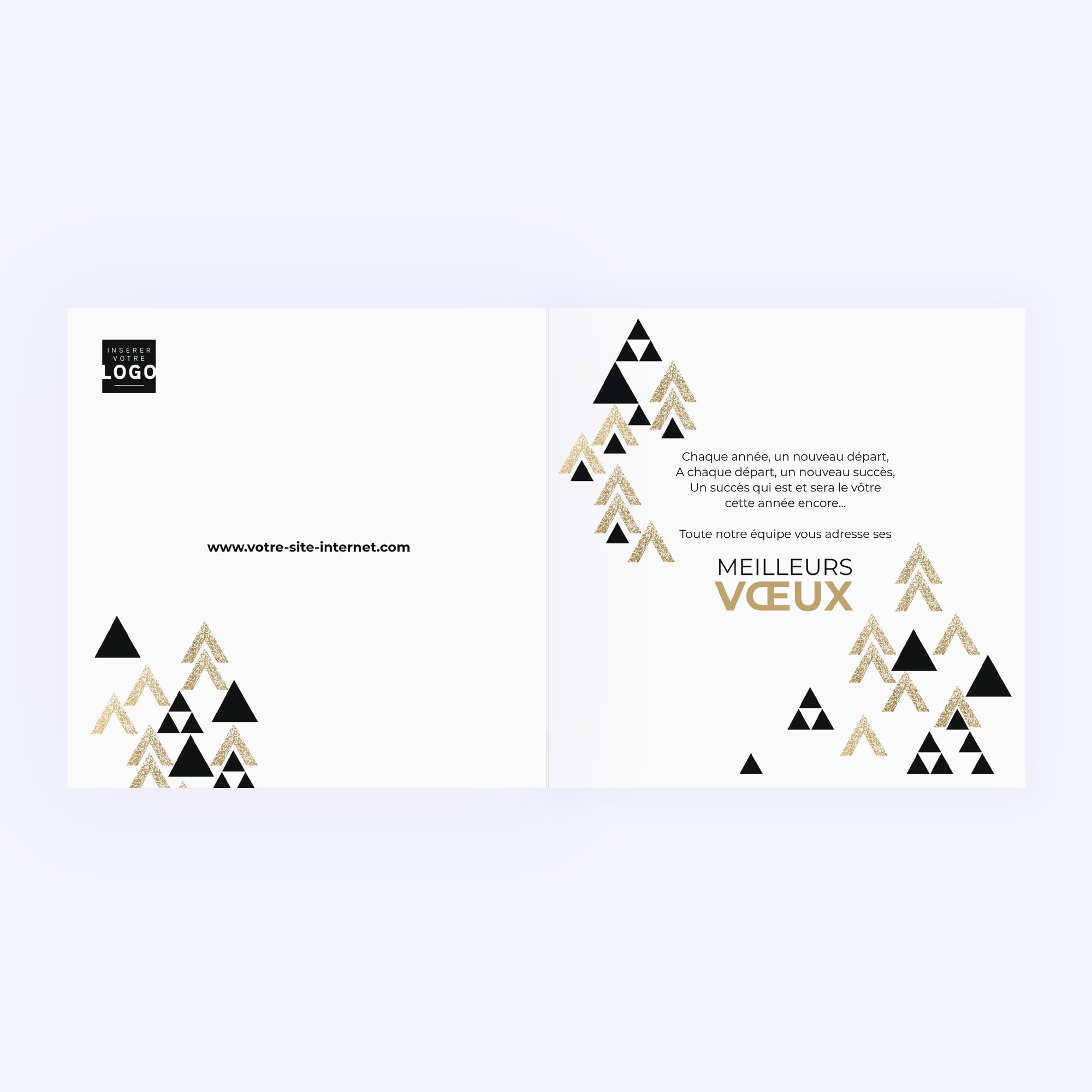 Noel Graphique | Vœux professionnels • Carte de voeux • Carré double photo N° 2