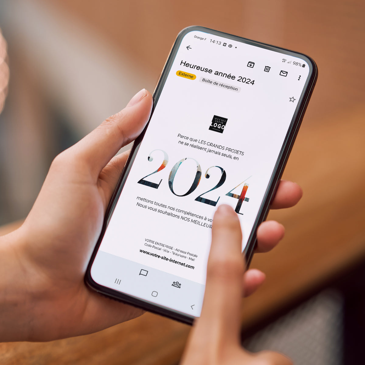 Abstract | Vœux professionnels • Carte virtuelle • eCard Image photo N° 2