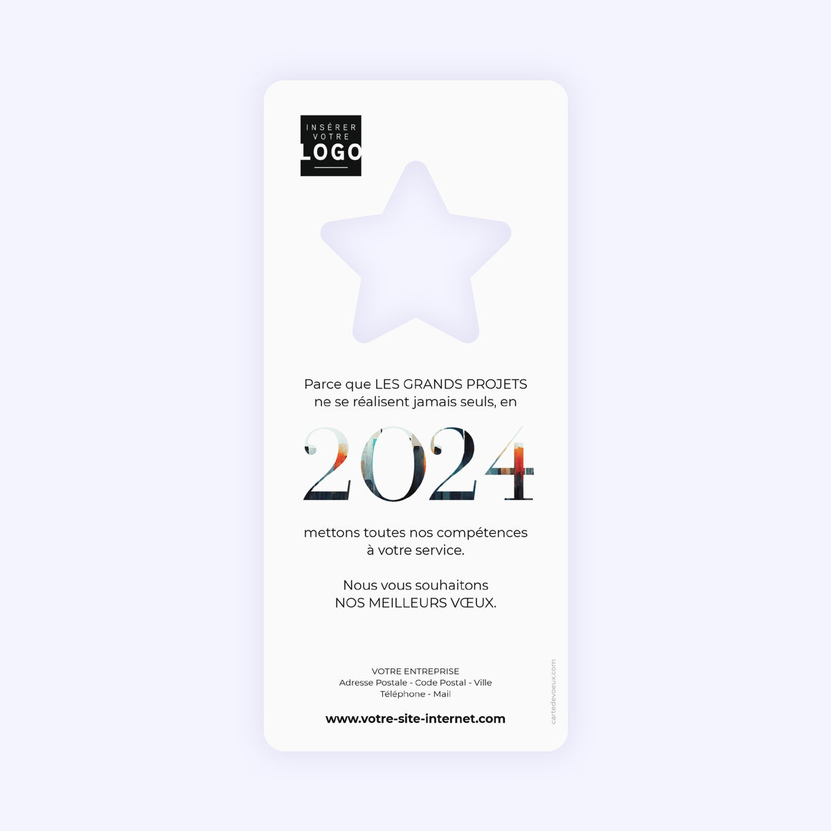 Abstract | Vœux professionnels • Carte de voeux • Vertical étoile photo N° 2