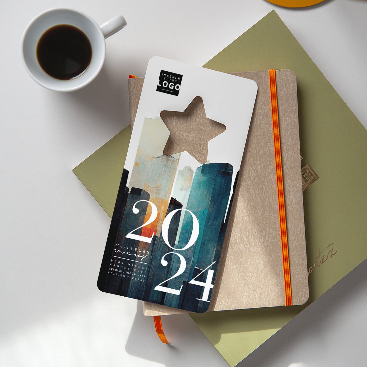 Abstract | Vœux professionnels • Carte de voeux • Vertical étoile photo N° 4