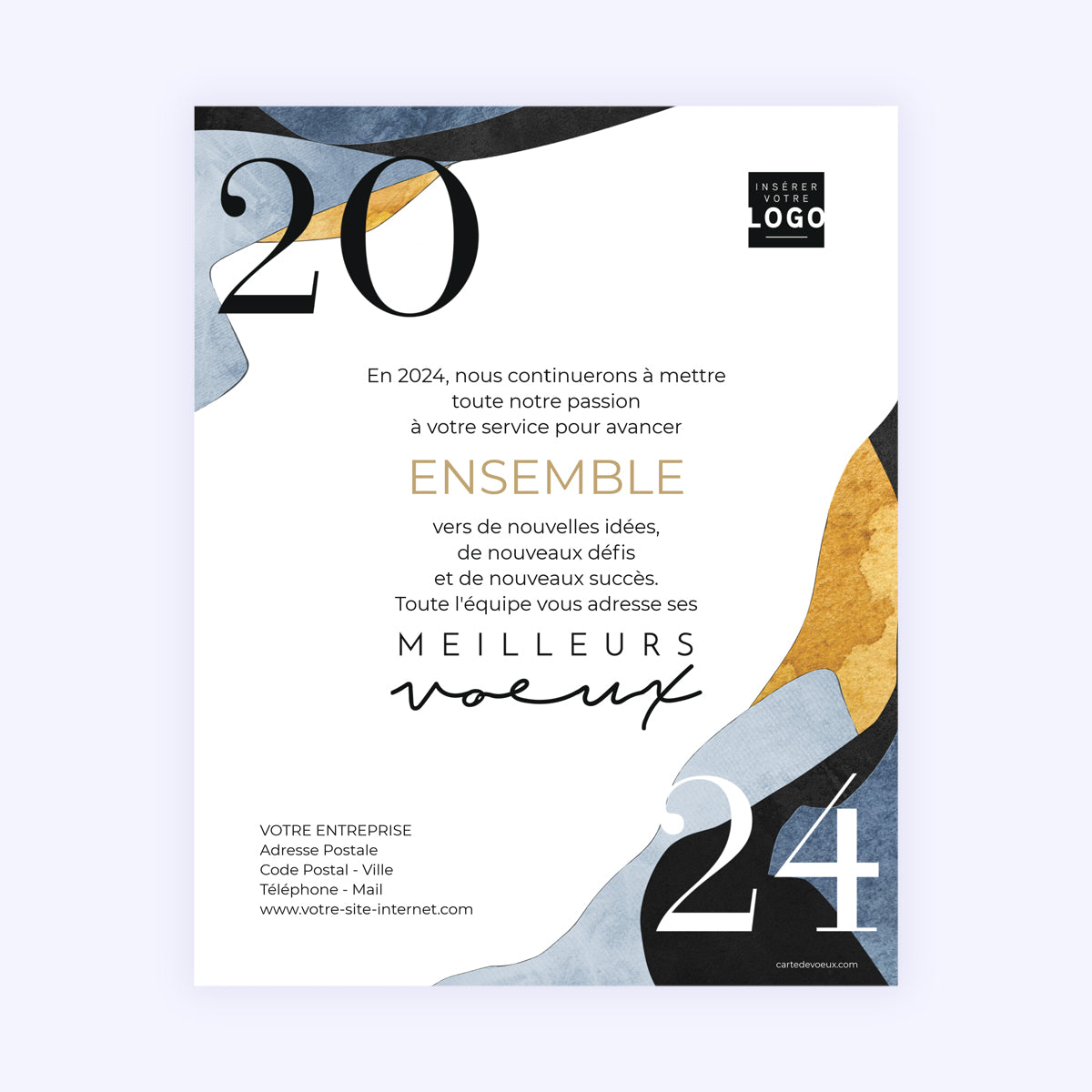 Water color | Vœux professionnels • Carte virtuelle • eCard Image photo N° 1