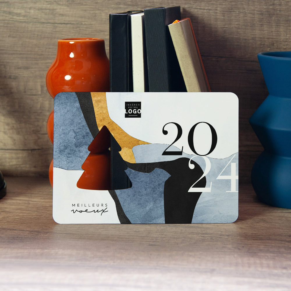 Water color | Vœux professionnels • Carte de voeux • Horizontal sapin photo N° 4