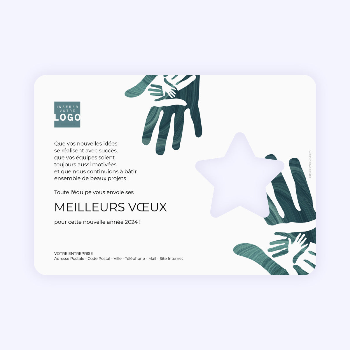Ensemble | Vœux professionnels • Carte de voeux • Horizontal étoile photo N° 2