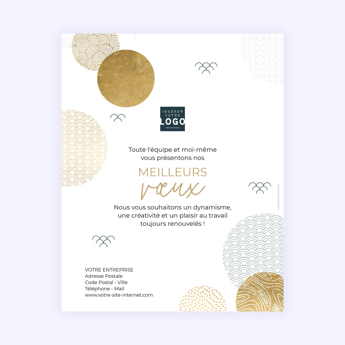 Pastilles dorées | Vœux professionnels • Carte virtuelle • eCard Image photo N° 1