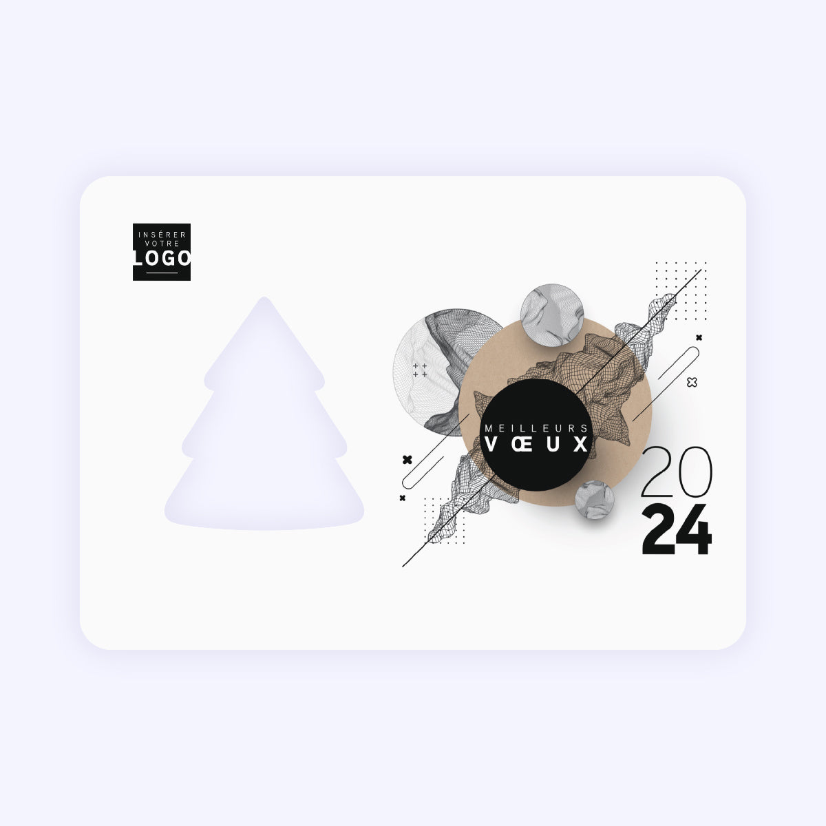 Planètes | Vœux professionnels • Carte de voeux • Horizontal sapin photo N° 1
