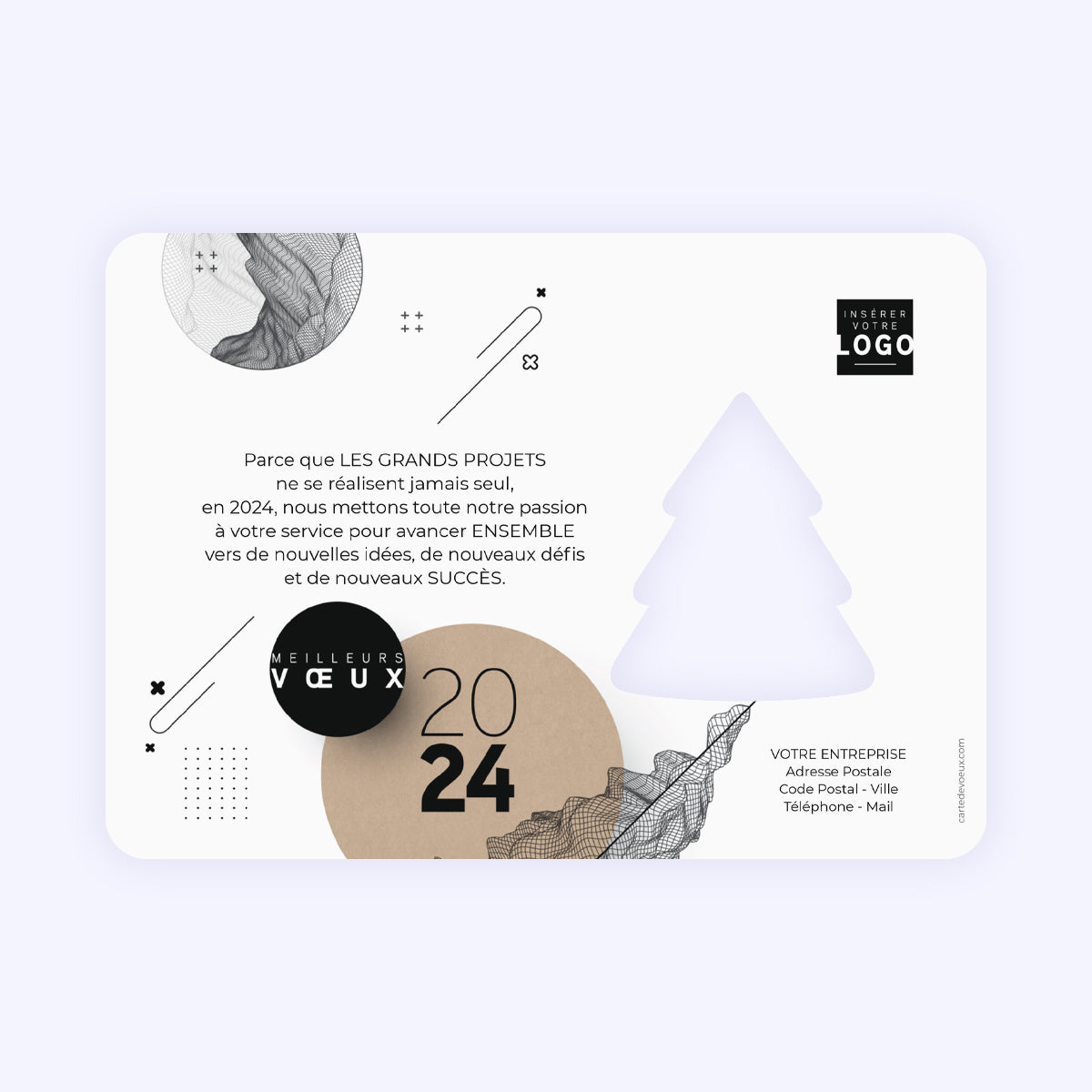 Planètes | Vœux professionnels • Carte de voeux • Horizontal sapin photo N° 2