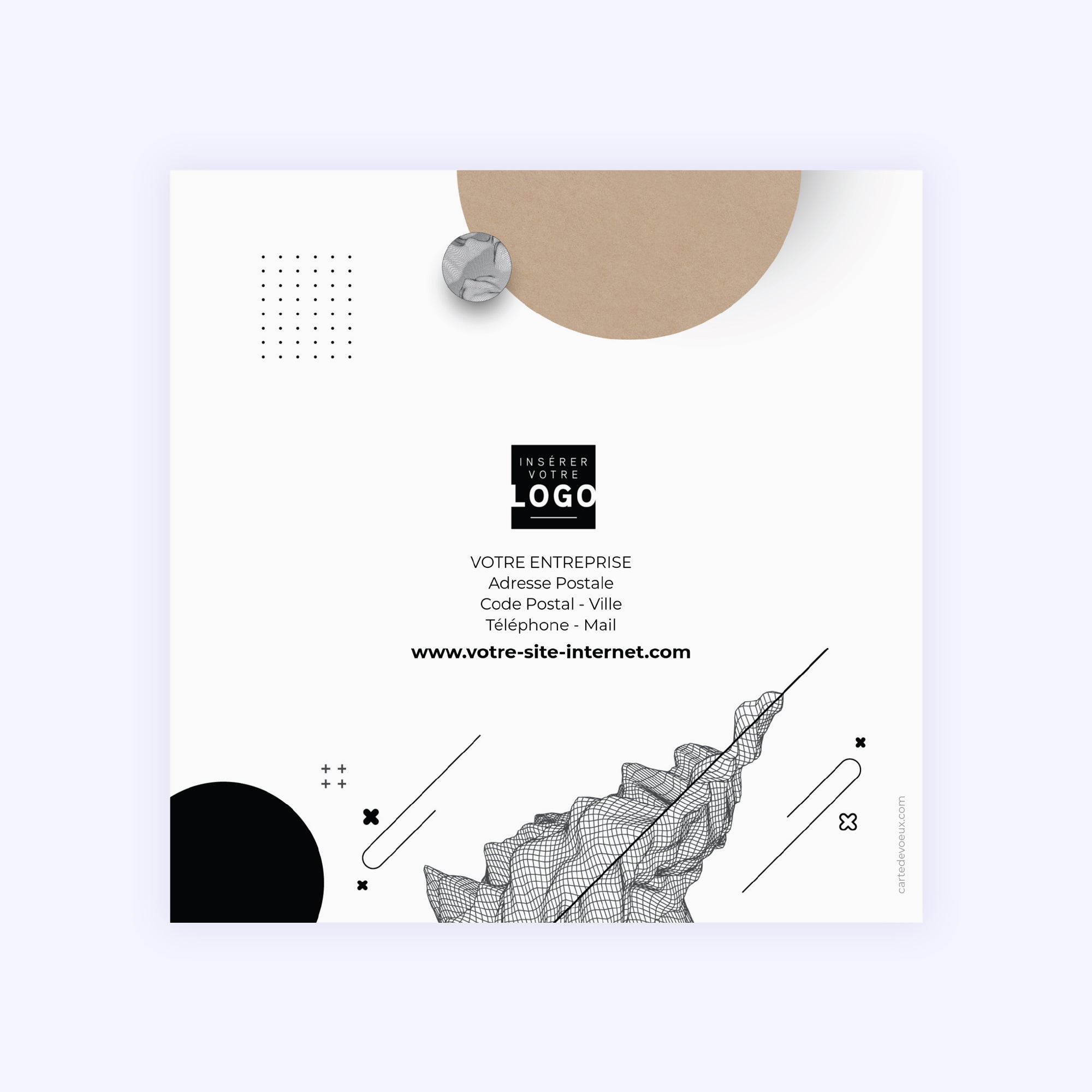 Planètes | Vœux professionnels • Carte de voeux • Carré double photo N° 3