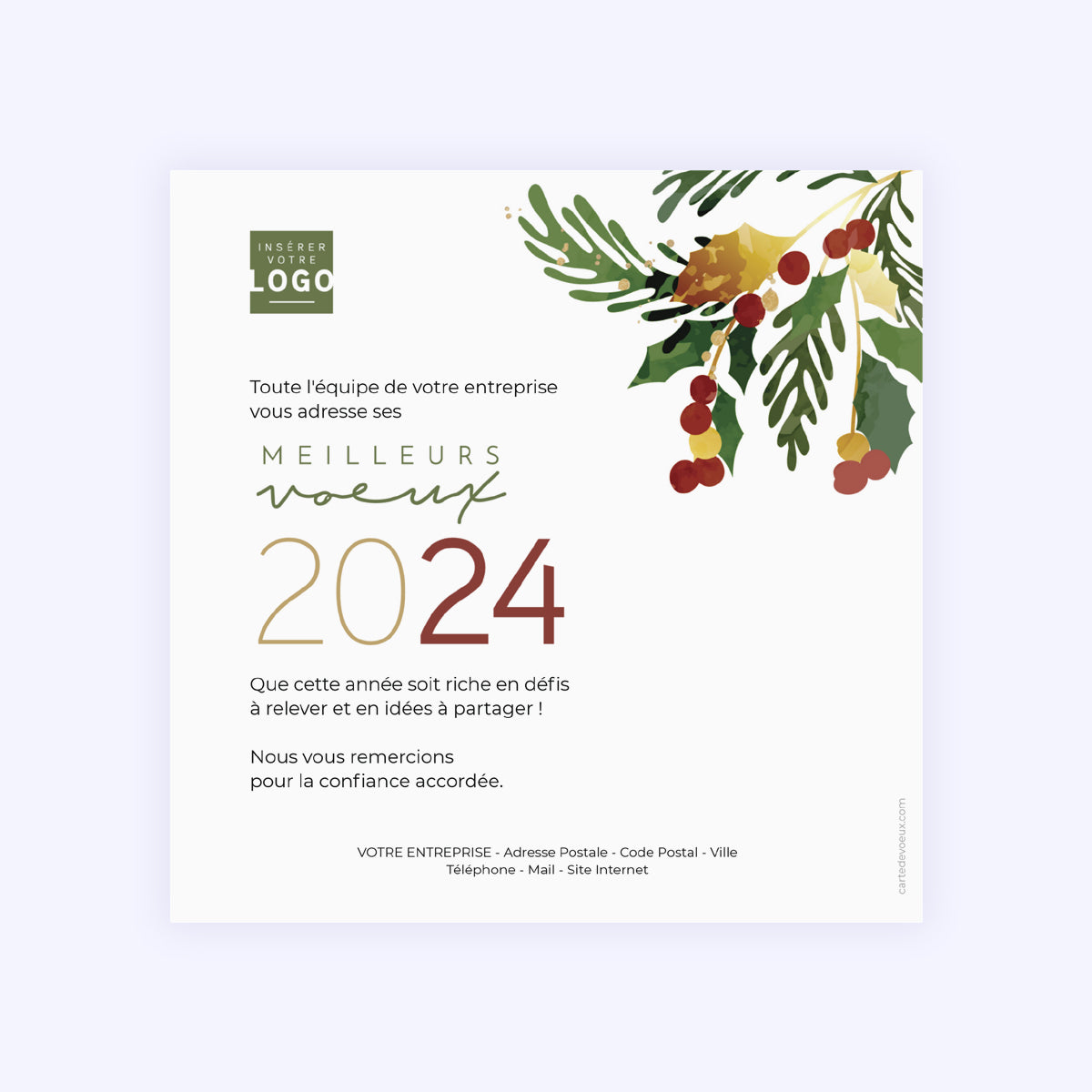 Minimalist tree | Vœux professionnels • Carte de voeux photo N° 2
