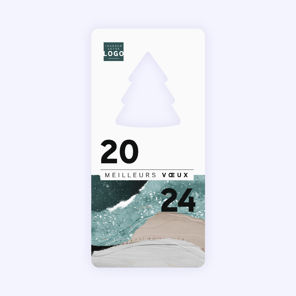 Marbre texturé | Vœux professionnels • Carte de voeux photo N° 1