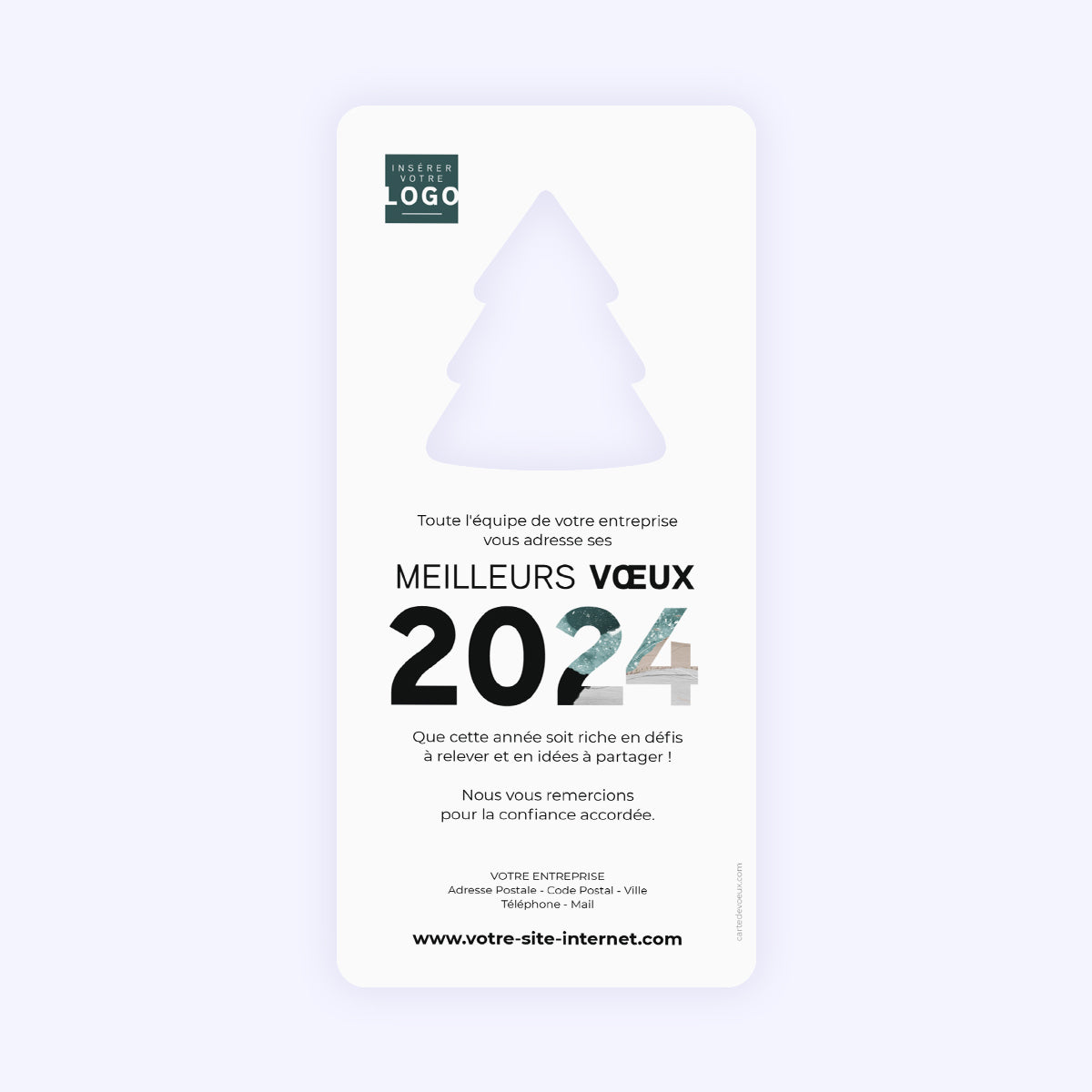Marbre texturé | Vœux professionnels • Carte de voeux photo N° 2