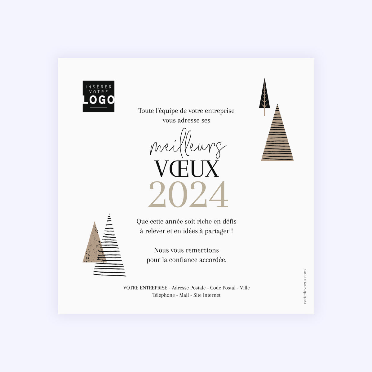 Fir Forest | Vœux professionnels • Carte de voeux • Carré photo N° 2