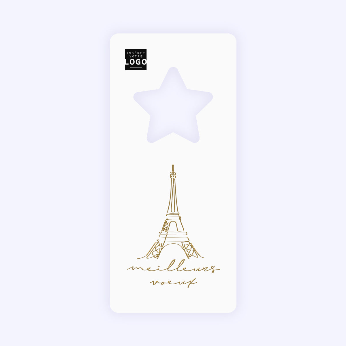 Grande Dame | Vœux professionnels • Carte de voeux dorure • Vertical étoile photo N° 1