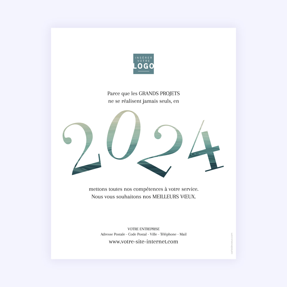 Aqua | Vœux professionnels • Carte virtuelle • eCard Image photo N° 1