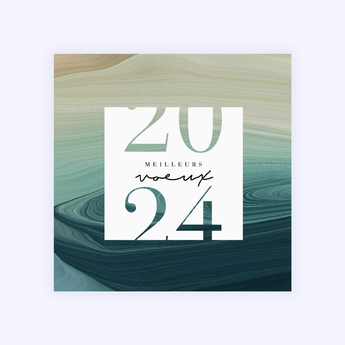 Aqua | Vœux professionnels • Carte de voeux • Carré photo N° 1