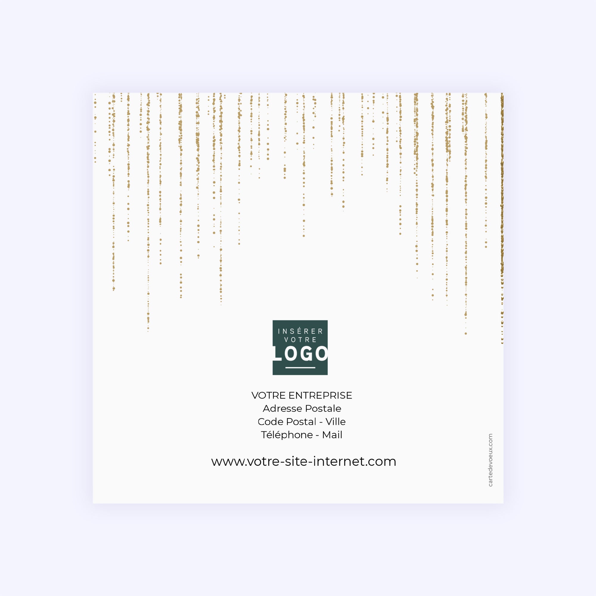 Golden Hour | Vœux professionnels • Carte de voeux dorure • Carré double photo N° 3