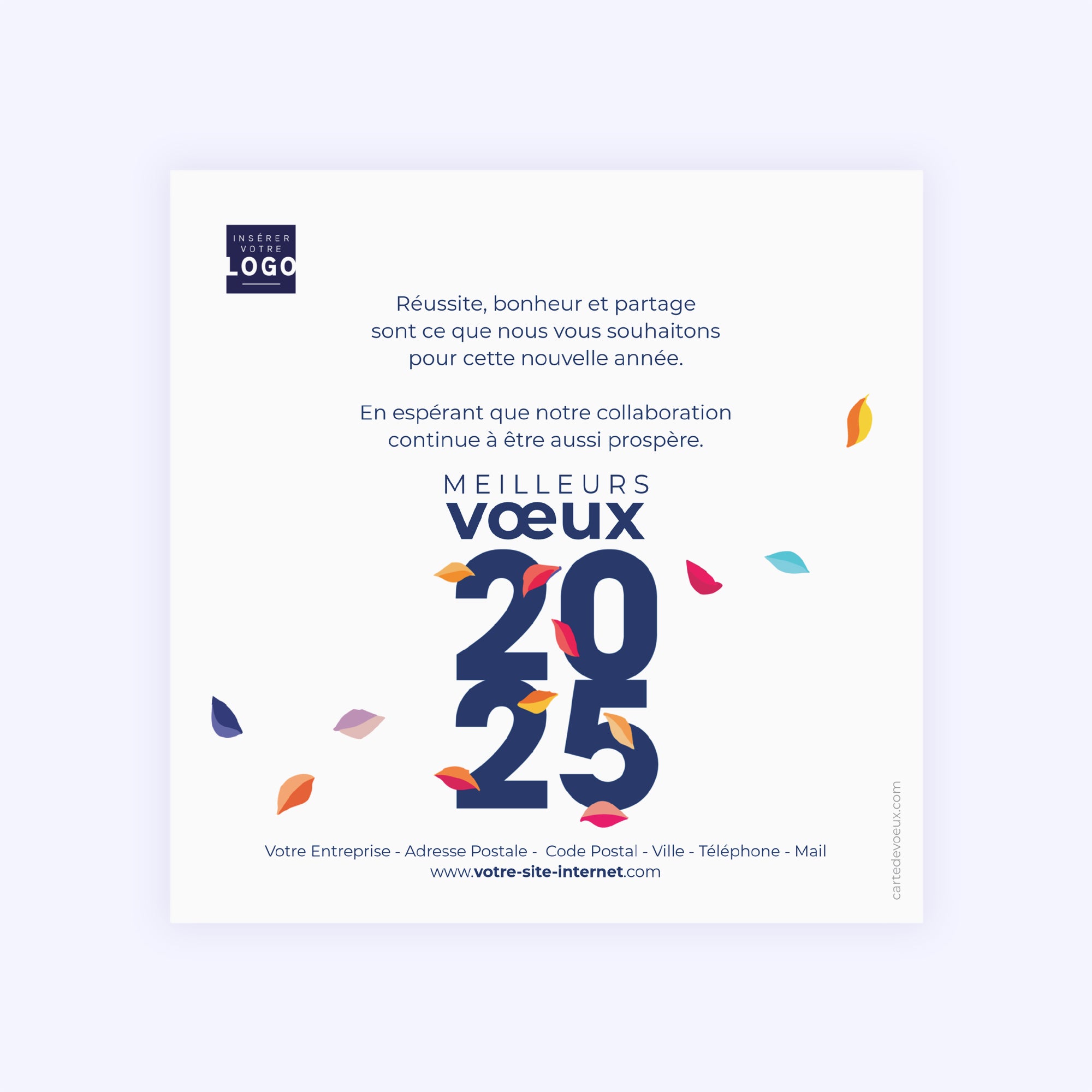 Envolée colorée | Vœux professionnels • Carte de voeux • Carré photo N° 2