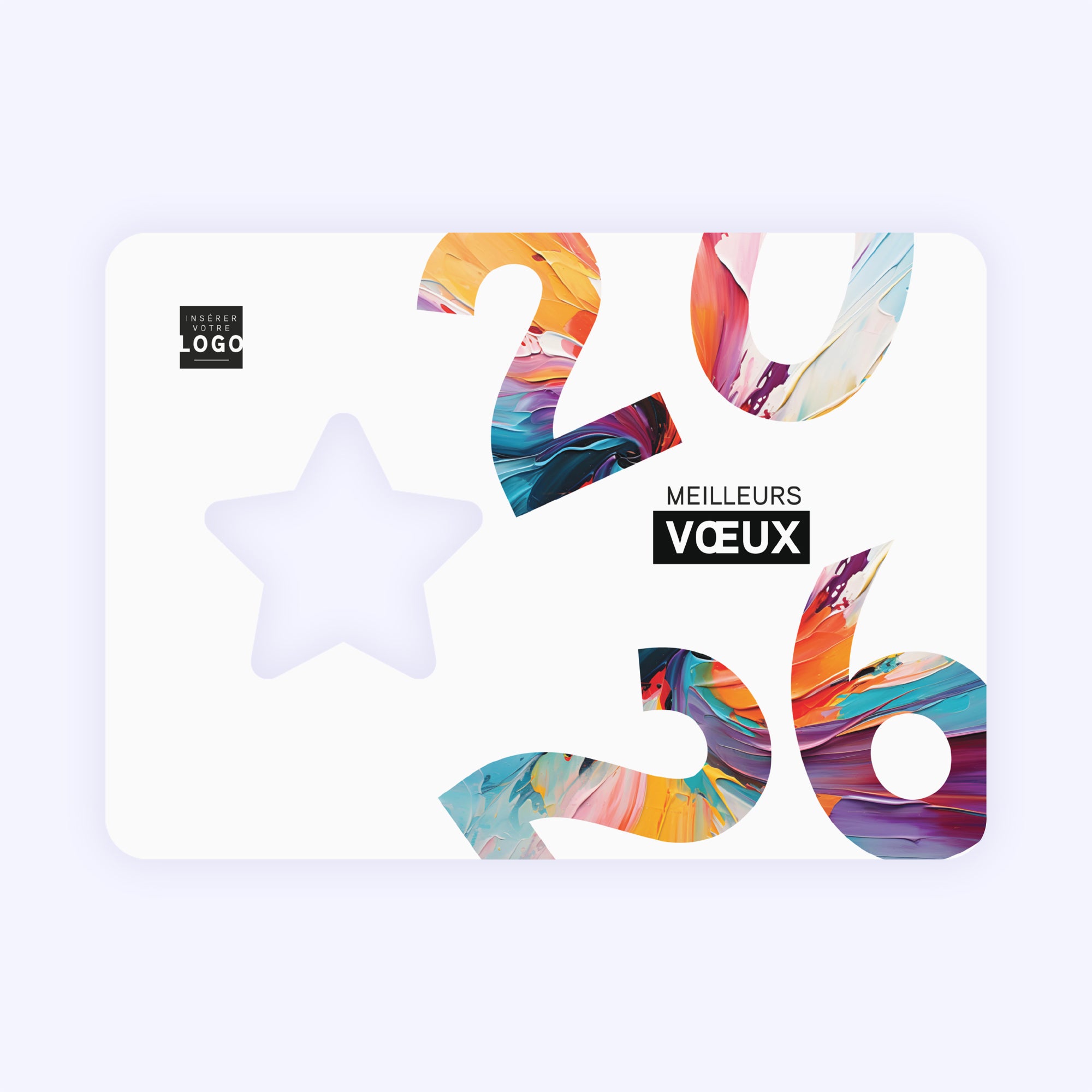 Projections colorées | Vœux professionnels • Carte de voeux • Horizontal étoile photo N° 1