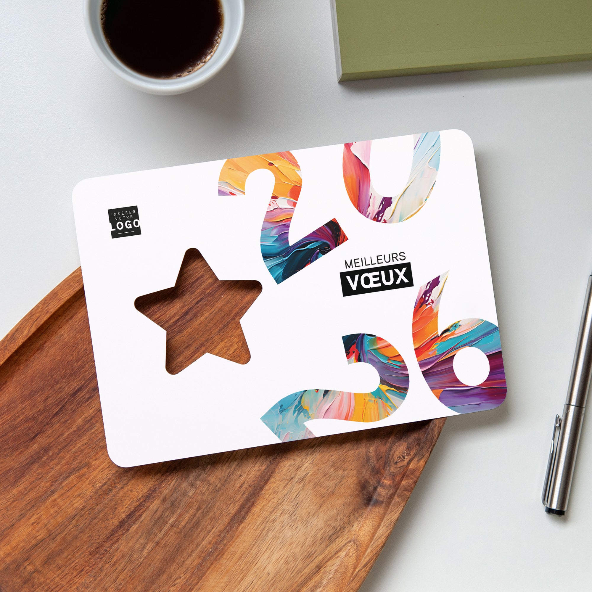 Projections colorées | Vœux professionnels • Carte de voeux • Horizontal étoile photo N° 4
