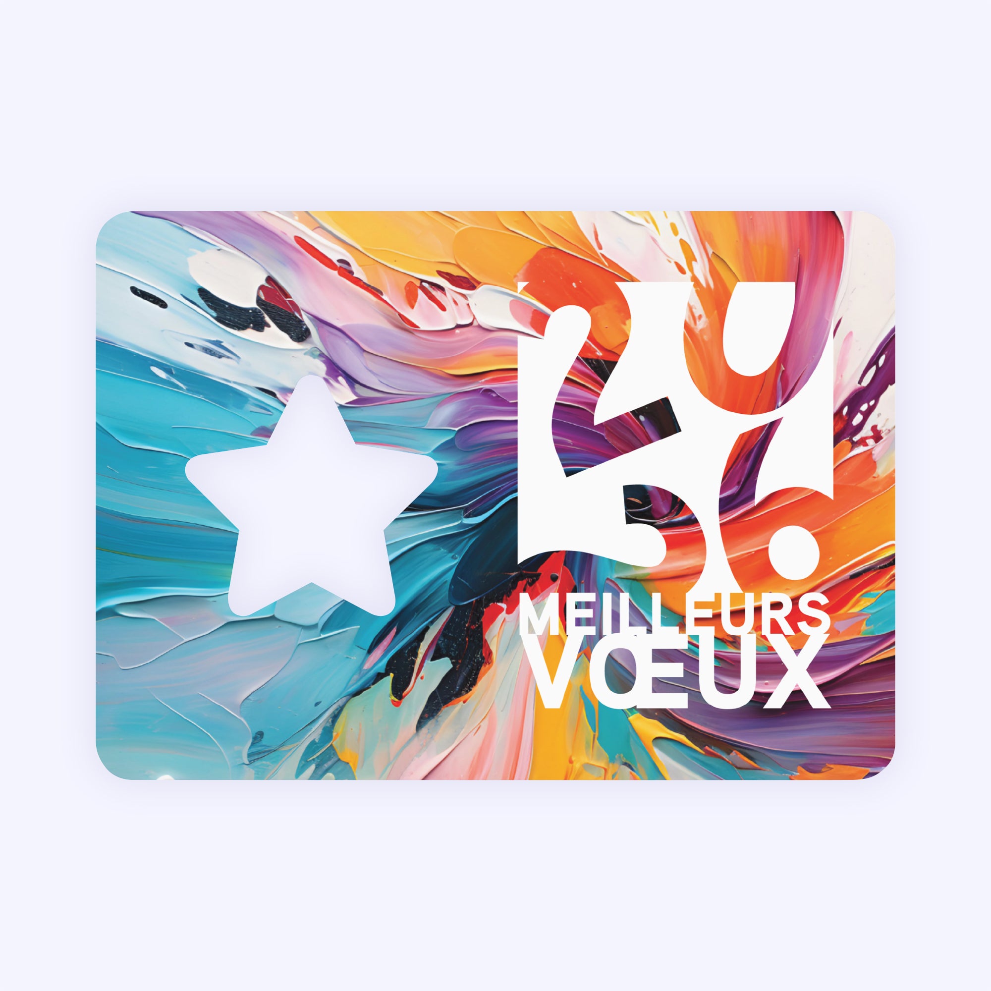 Eclat coloré | Vœux professionnels • Carte de voeux • Horizontal étoile photo N° 1