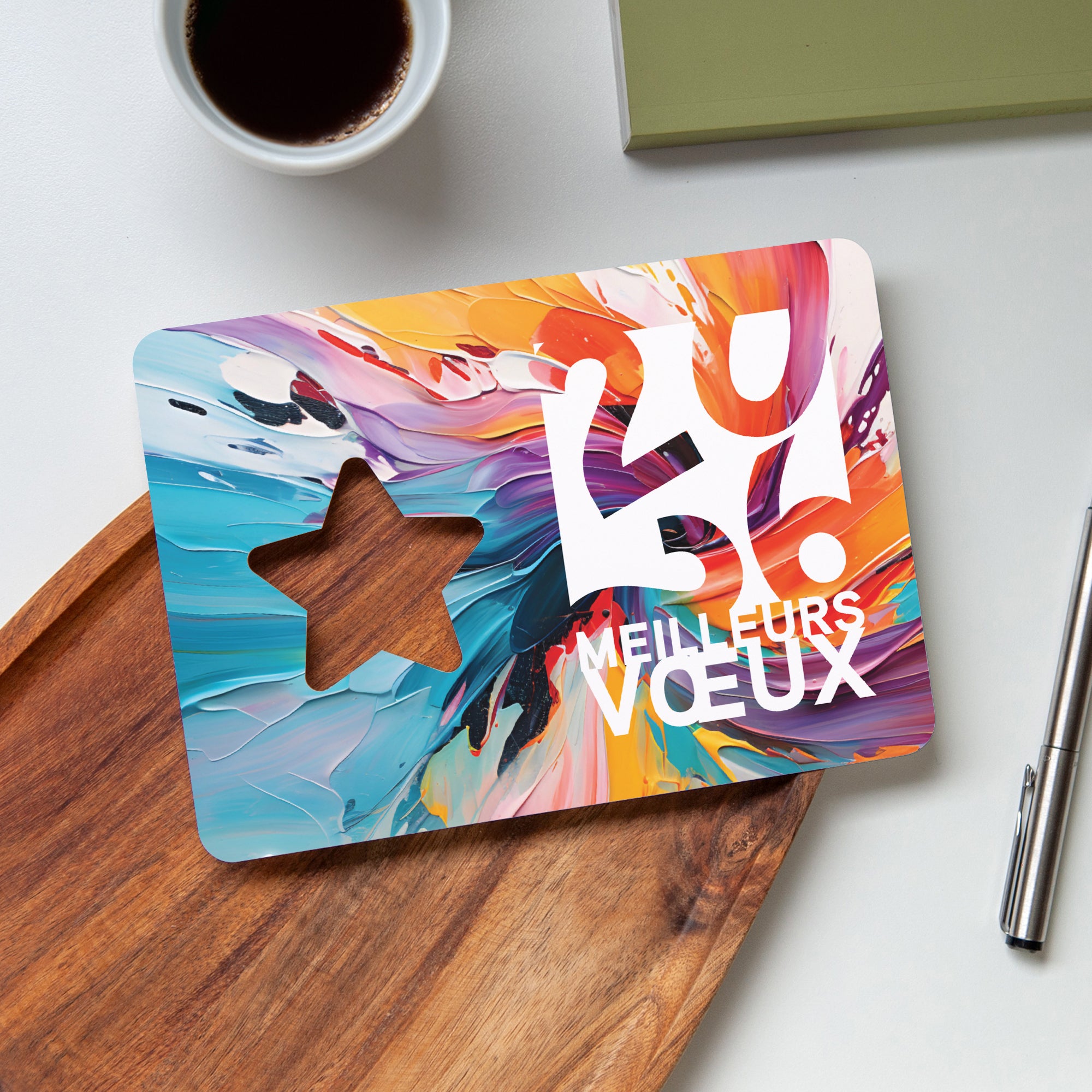 Eclat coloré | Vœux professionnels • Carte de voeux • Horizontal étoile photo N° 4